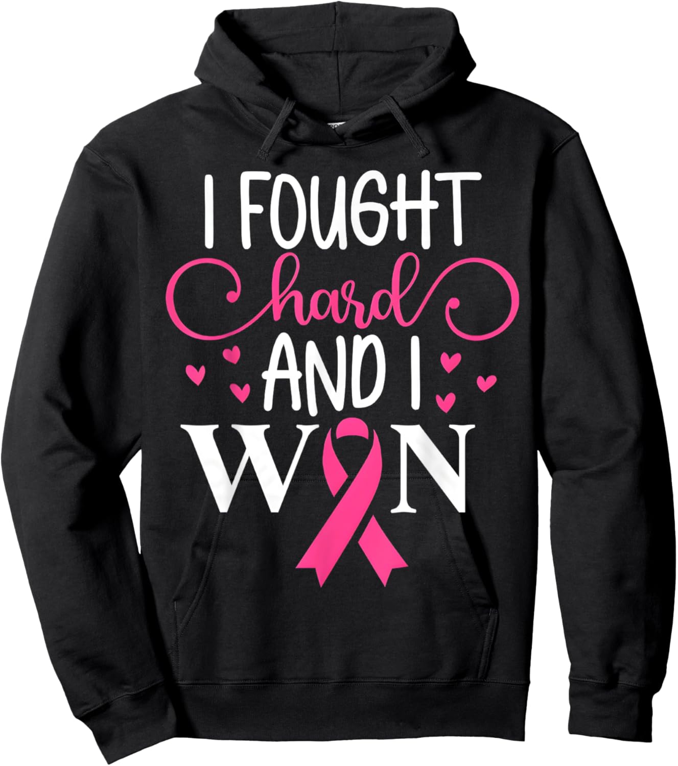 Breast Cancer Awareness I Fought Like A Girl And Won Women Hoodie - Hoodie | Black