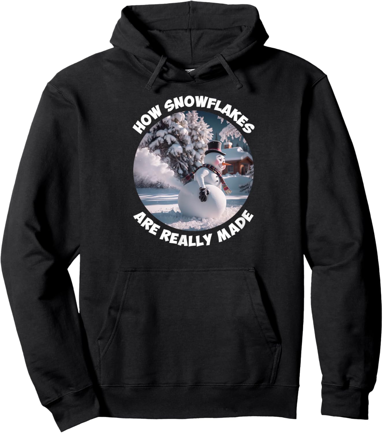 Funny Cute How Snowflakes Are Really Made Christmas Costume Hoodie - Hoodie | Black