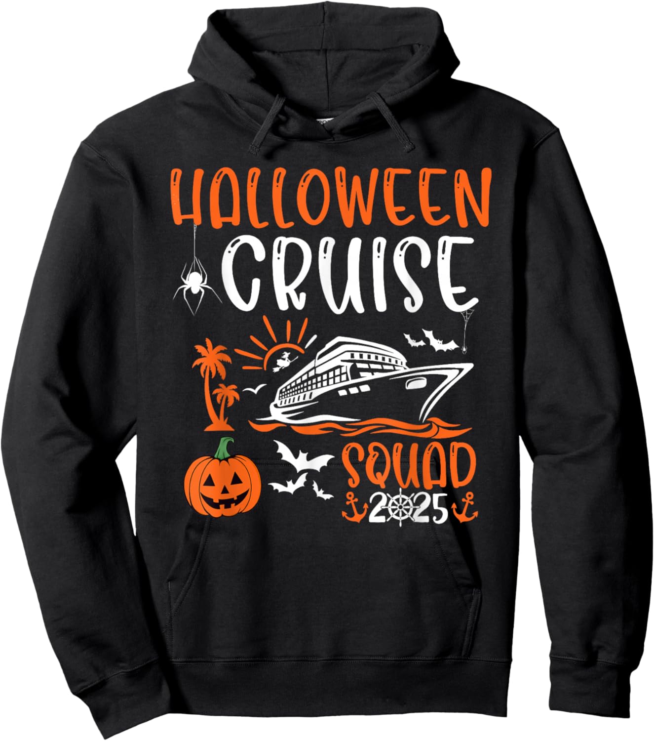 Halloween Cruise Squad 2025 Holiday Trip Family Matching Hoodie - Hoodie | Black
