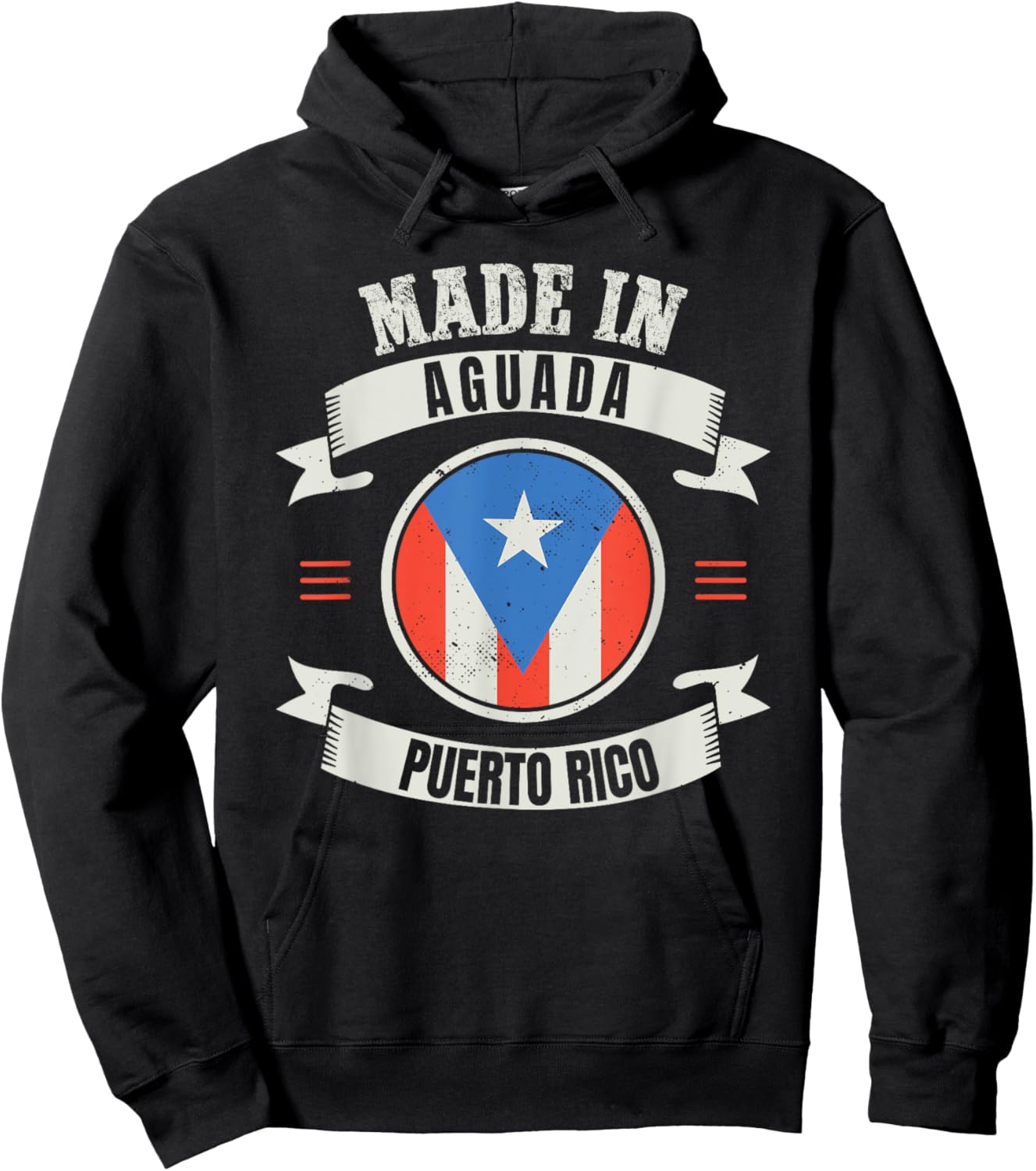 Boricua Aguadeño Puerto Rico Gift - Made In Aguada Hoodie - Hoodie | Black