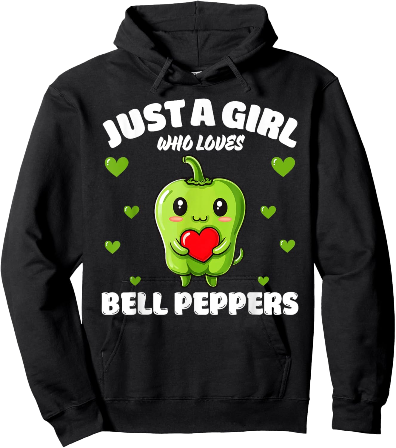 Just A Girl Who Loves Bell Peppers, Bell Pepper Lover Hoodie - Hoodie | Black