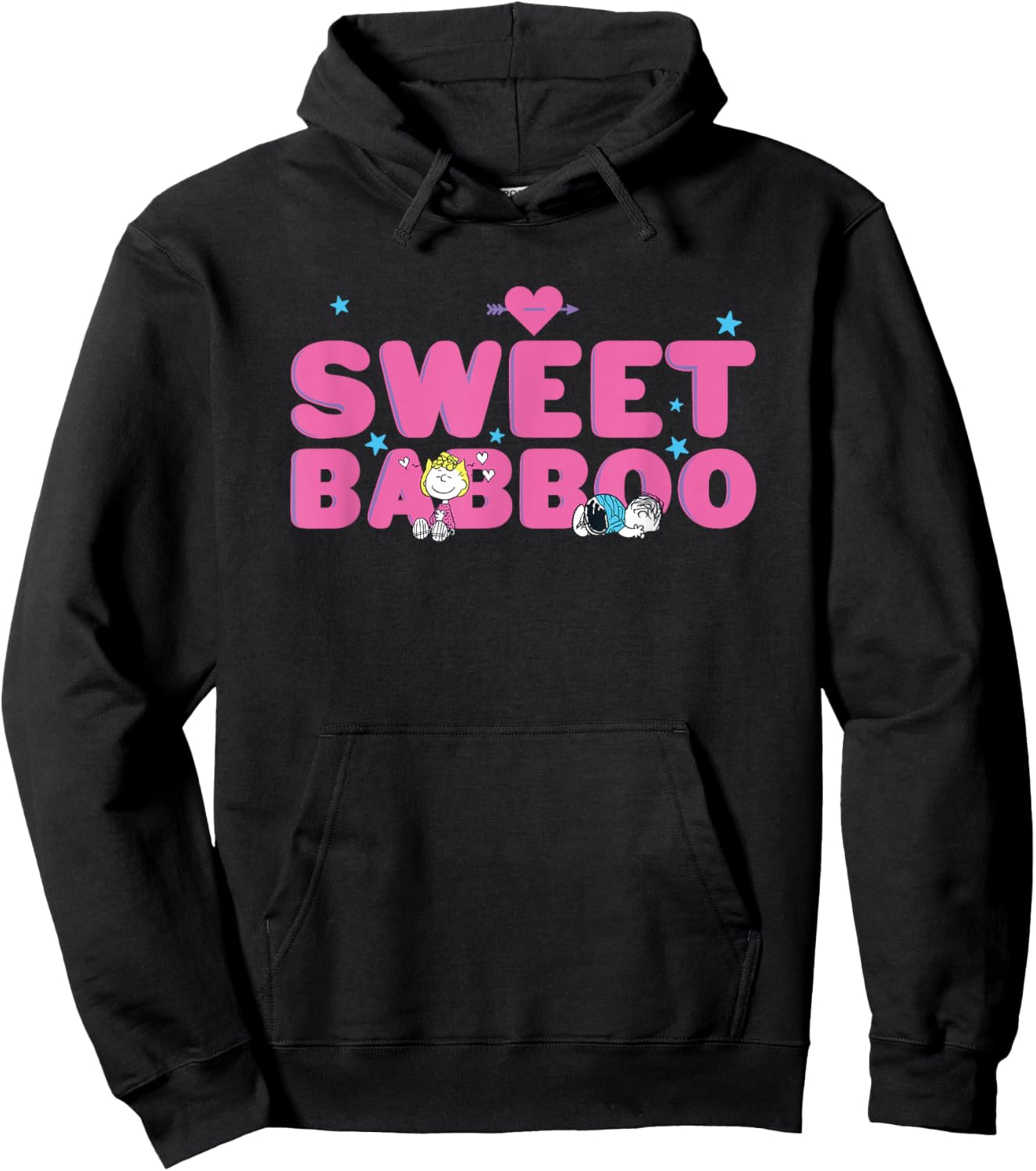 Peanuts Sweet Babboo Valentines Day Hoodie - Hoodie | Black