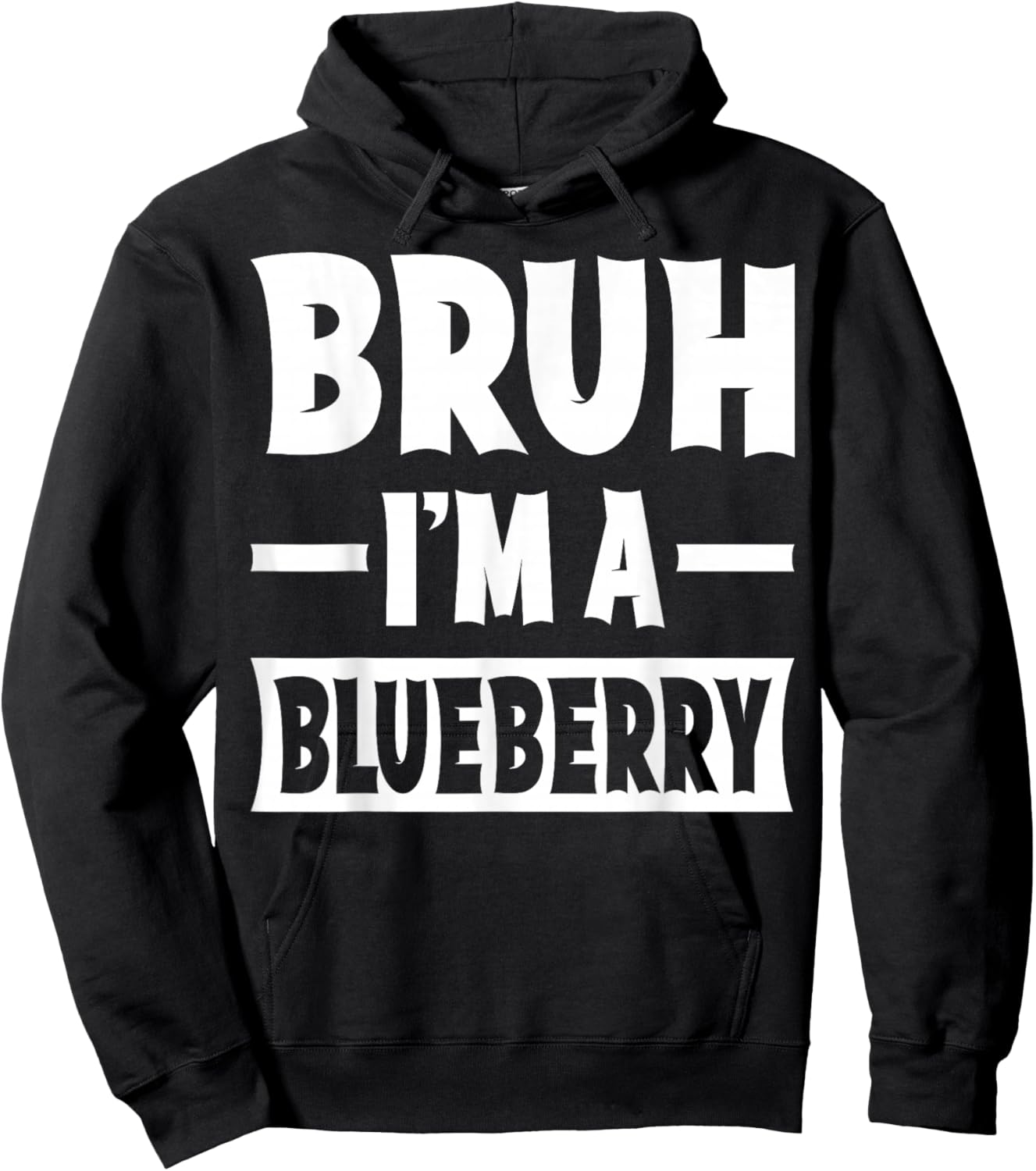 Bruh I'm A Blueberry Funny Lazy Halloween Costume Party Hoodie - Hoodie | Black