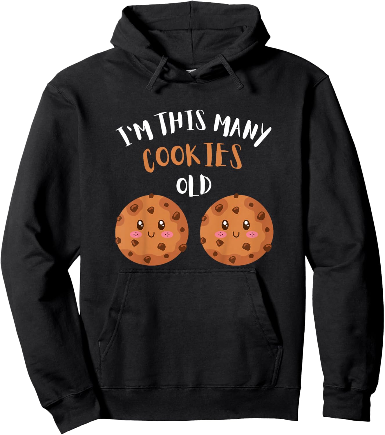 I'm This Many Cookies Old Cookie 2nd Birthday 2 Years Old Hoodie - Hoodie | Black