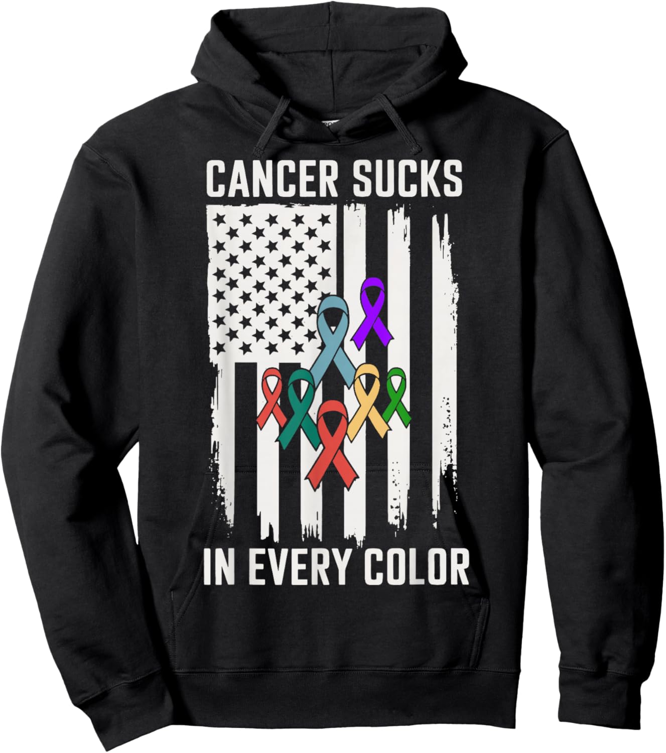 Cancer Sucks In Every Color Hoodie - Hoodie | Black
