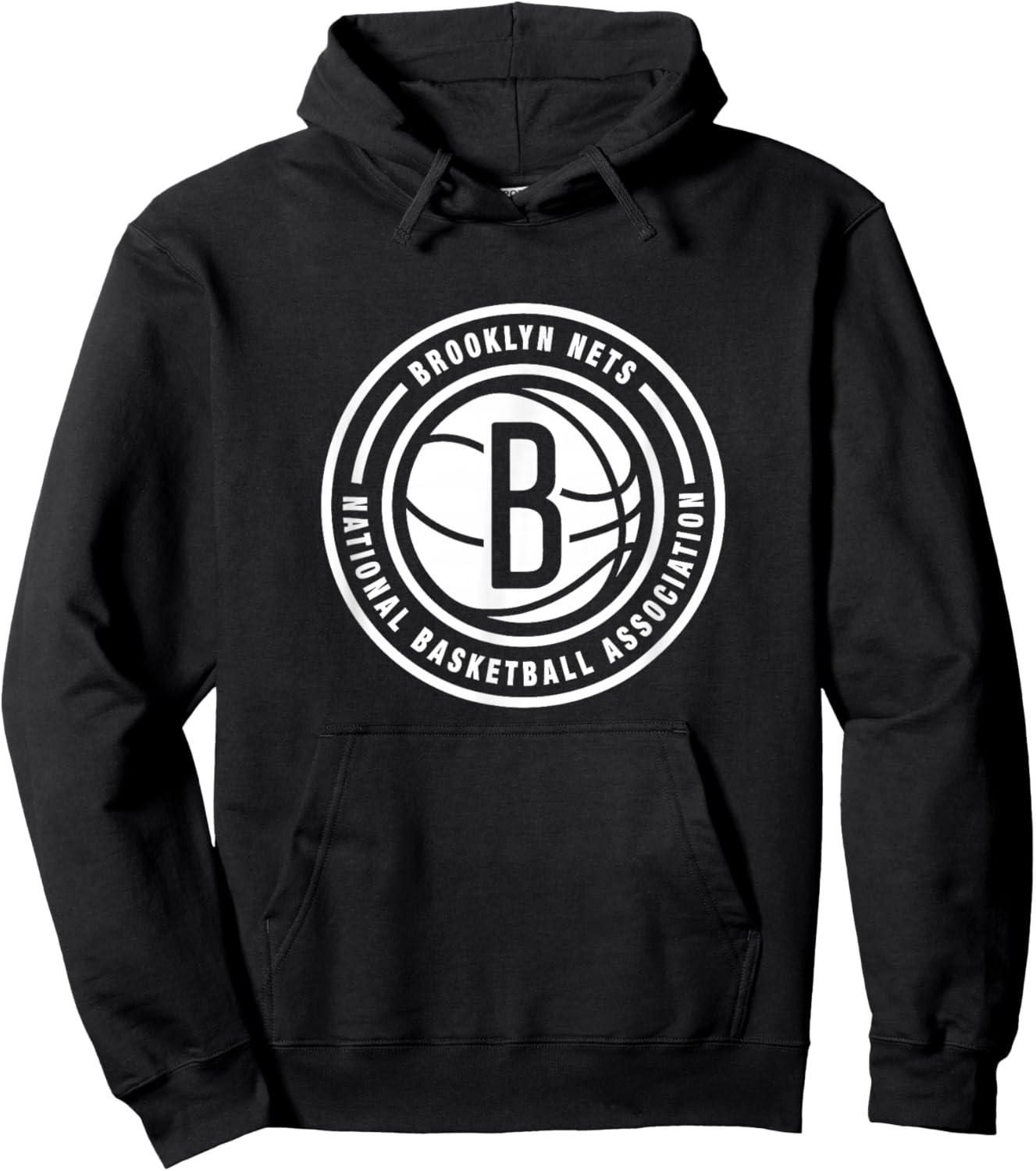 NBA - Brooklyn Nets Circle Logo Black Hoodie - Hoodie | Black