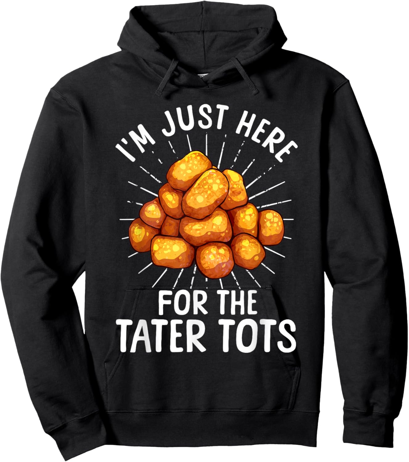 Tater Tot Design Women Kids Toddlers Tater Tot Lover Hoodie - Hoodie | Black