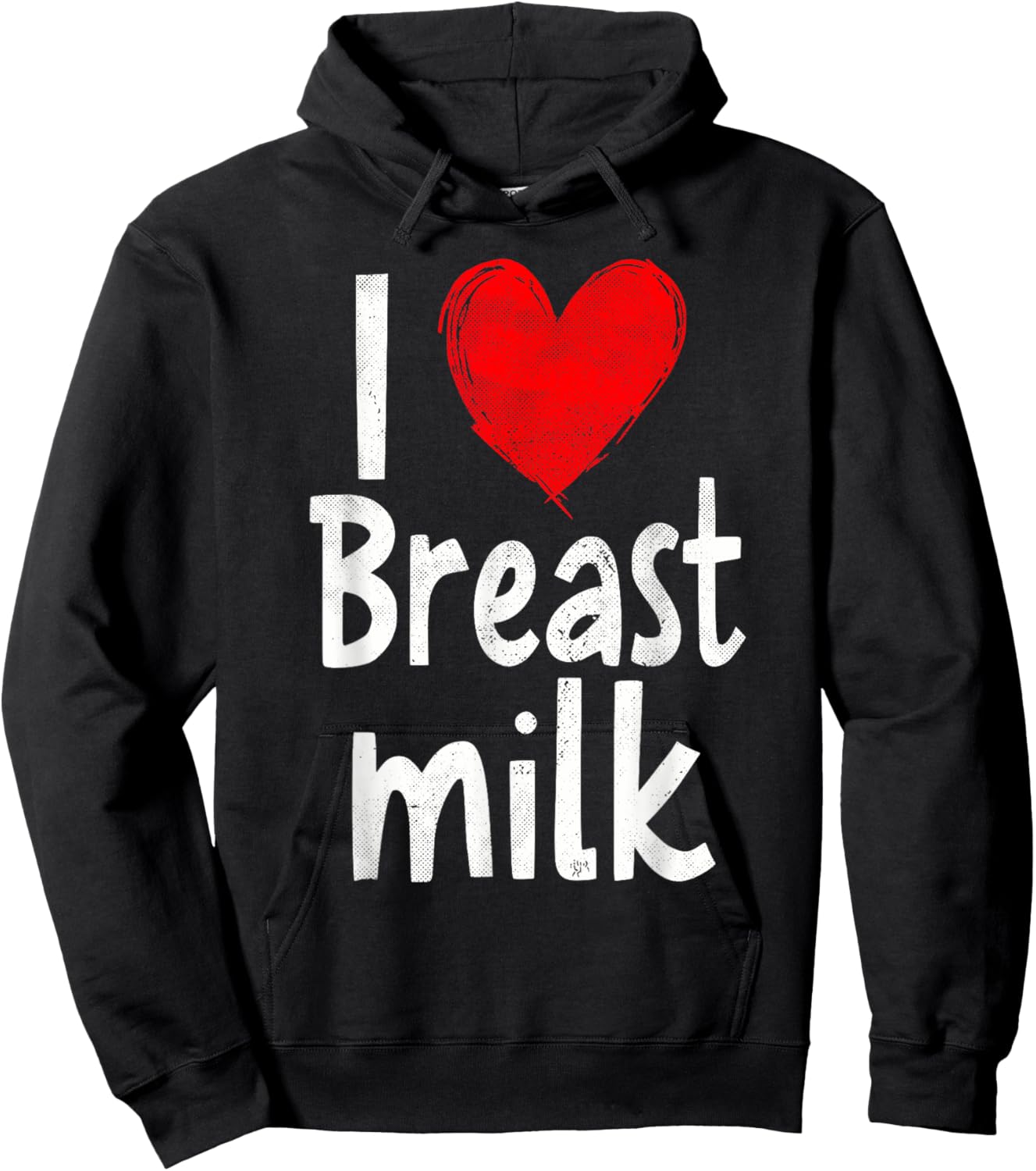 Funny I Love Breast Milk Hoodie - Hoodie | Black