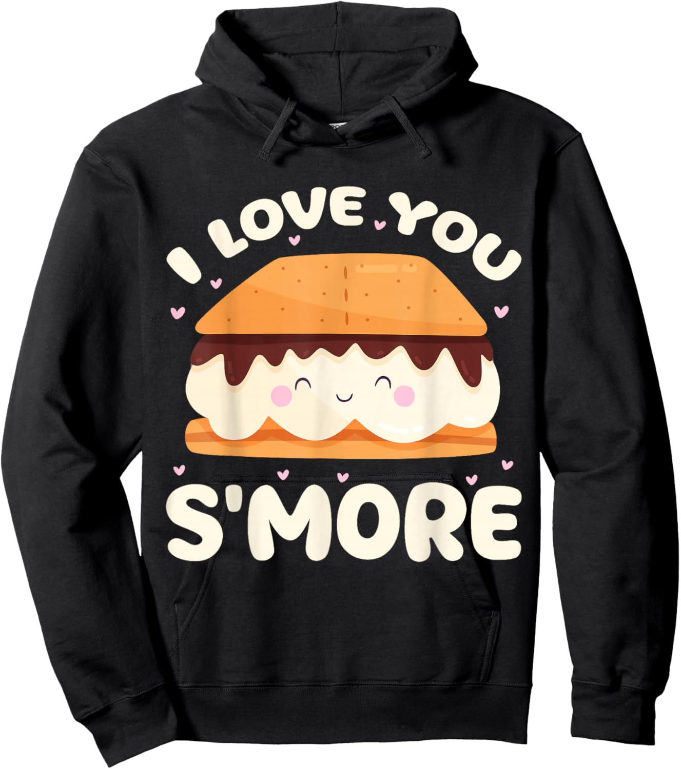 S'more Kawaii Camping Camper Valentine's Day Hoodie - Hoodie | Black