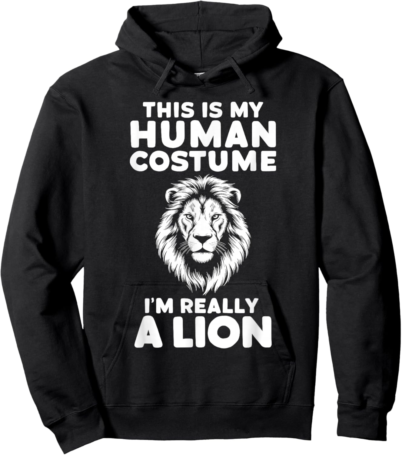 This Is My Human Costume I'm Really A Lion Halloween Hoodie - Hoodie | Black