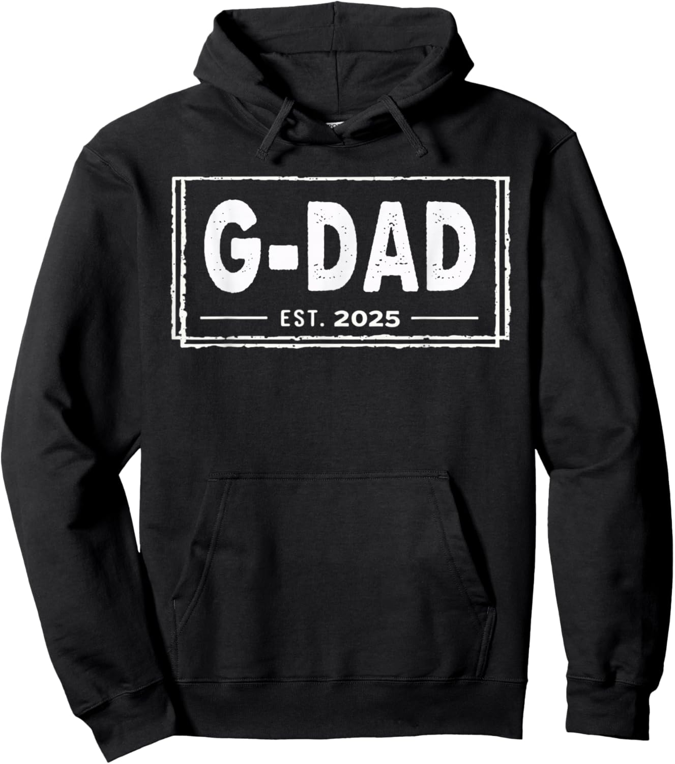 Vintage Grandpa 2025 Promoted to G-Dad Est 2025 Men Hoodie - Hoodie | Black