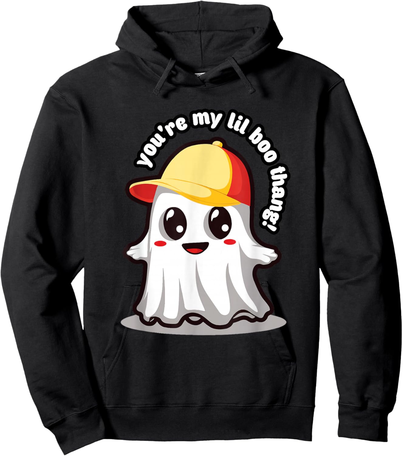 Cute Ghost: You're my lil boo thang! Hoodie - Hoodie | Black