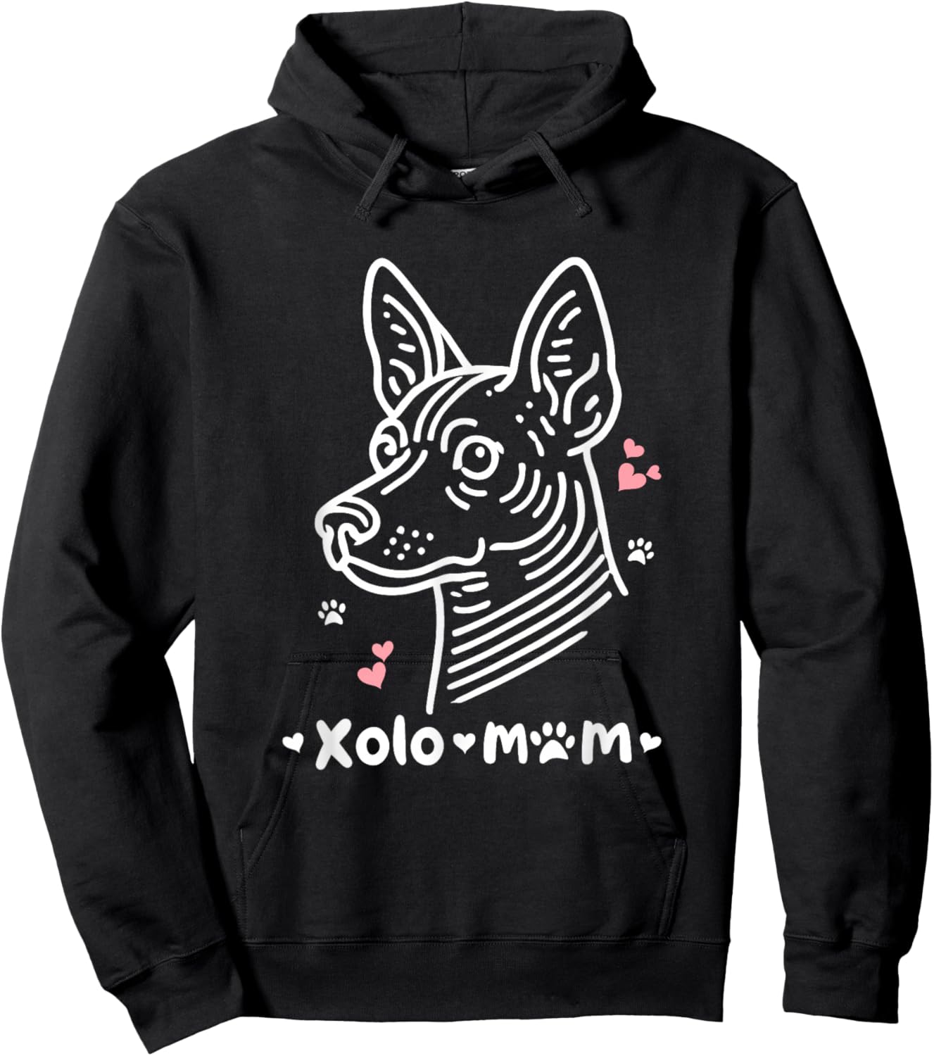 Xolo Mom Xoloitzcuintle Mexican Hairless Dog Hoodie - Hoodie | Black