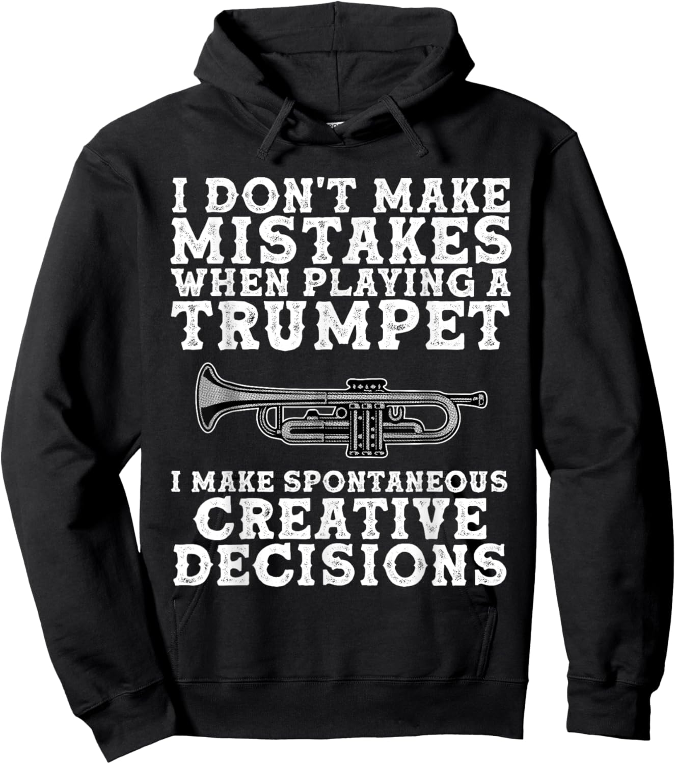 Funny Trumpet Art Women Trumpetist Trumpet Player Hoodie - Hoodie | Black