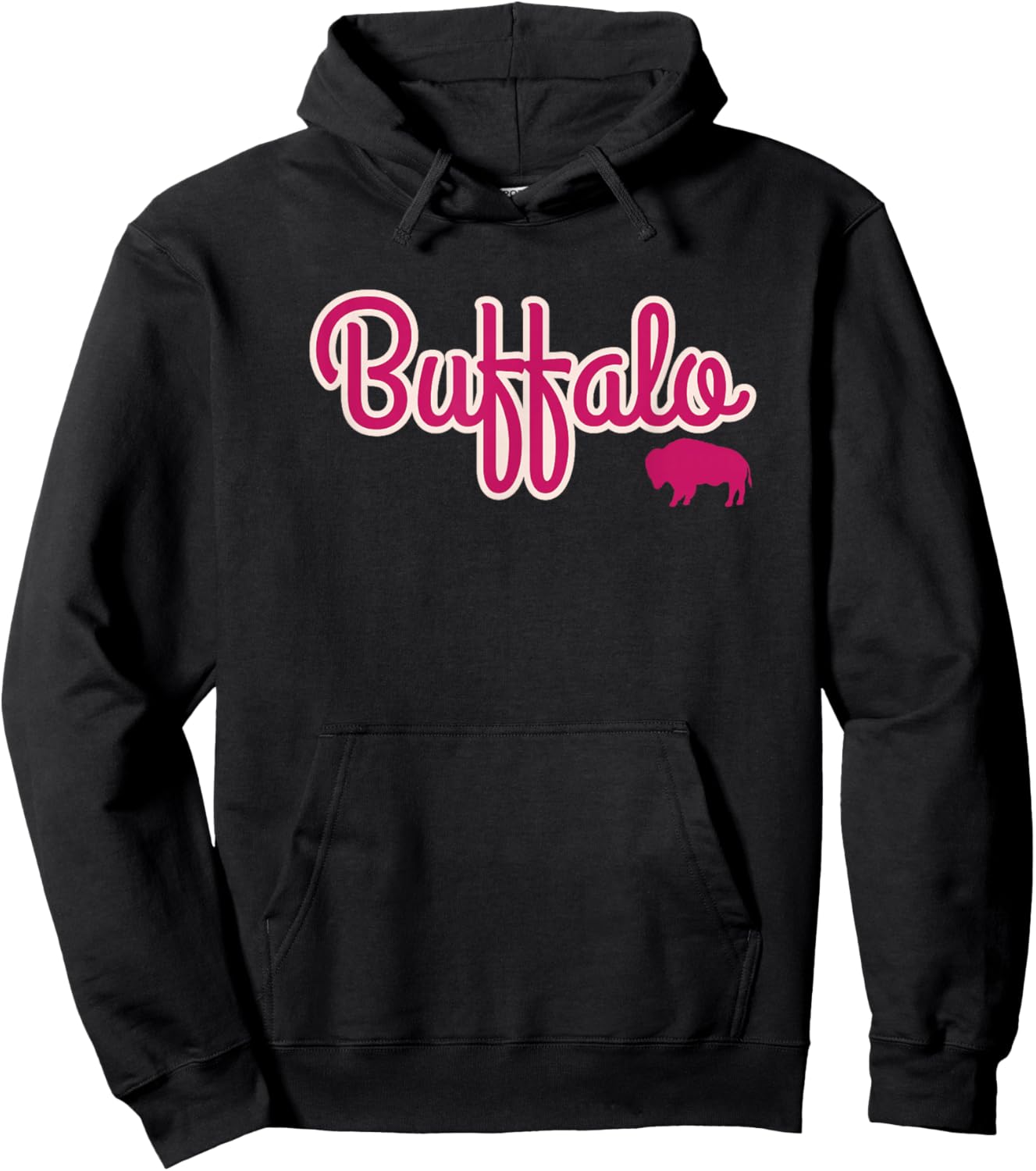 Buffalo NY Pink Color Logo, Buffalo Pride Hoodie - Hoodie | Black
