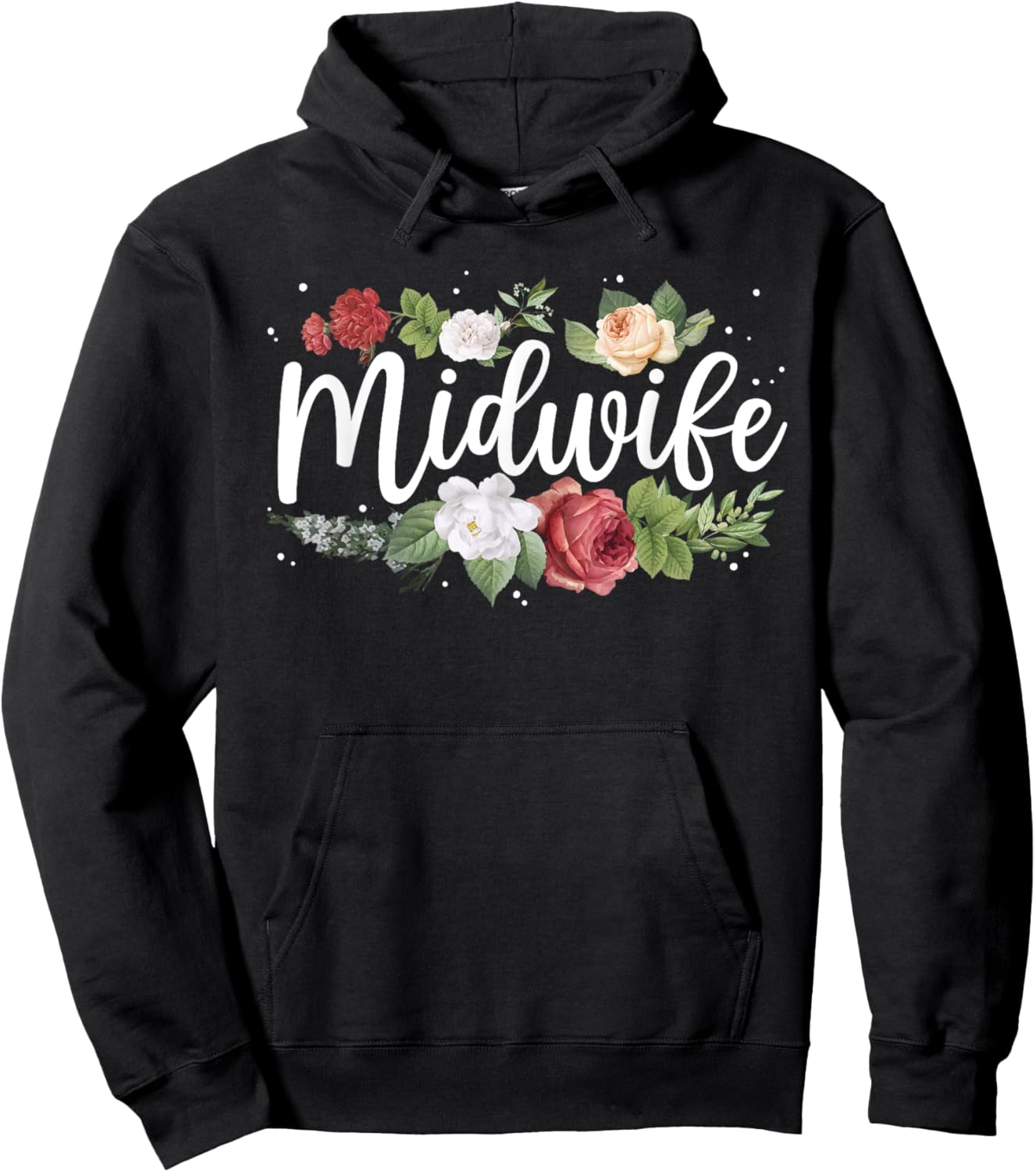 Cool Midwife Design Girls Midwifery Birth Midwife Hoodie - Hoodie | Black