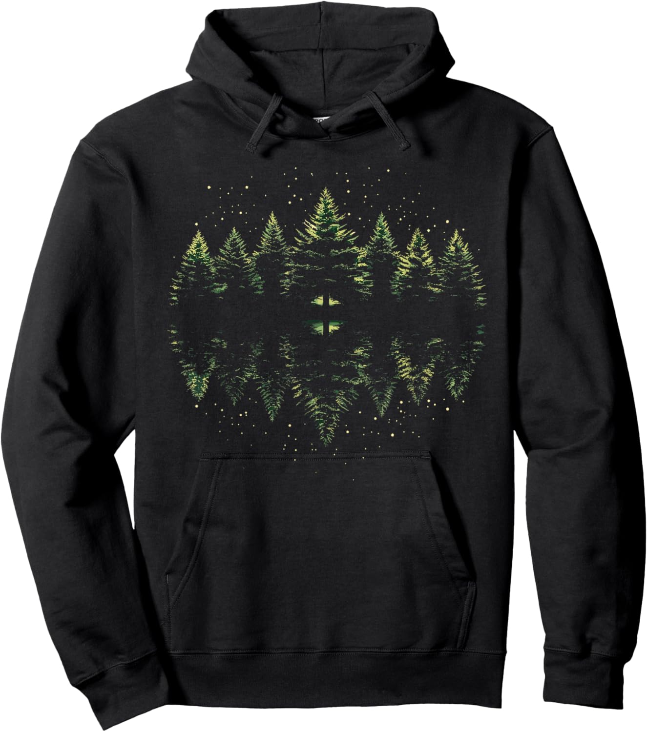 Nature Reflection Forest Trees Outdoor Wildlife Hoodie - Hoodie | Black