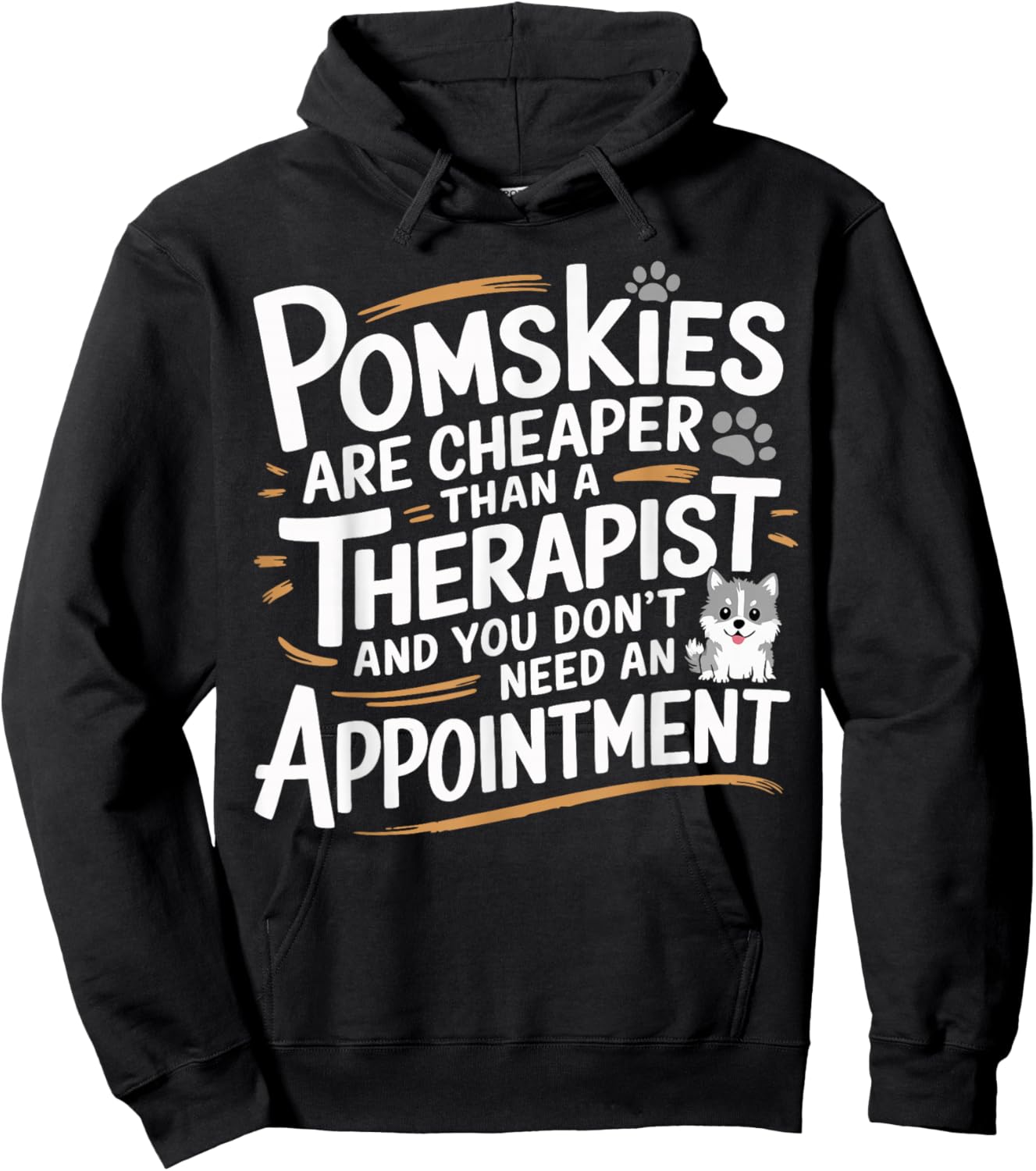 Pomsky Lover Funny Pomskies Hoodie - Hoodie | Black