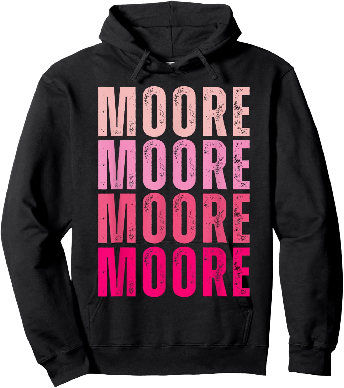Moore Personalized Name I Love Moore Vintage Hoodie - Hoodie | Black