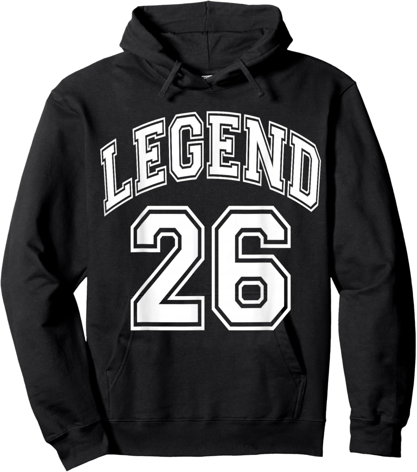 Legend 26 Years Old Number Team 26th Birthday Hoodie - Hoodie | Black
