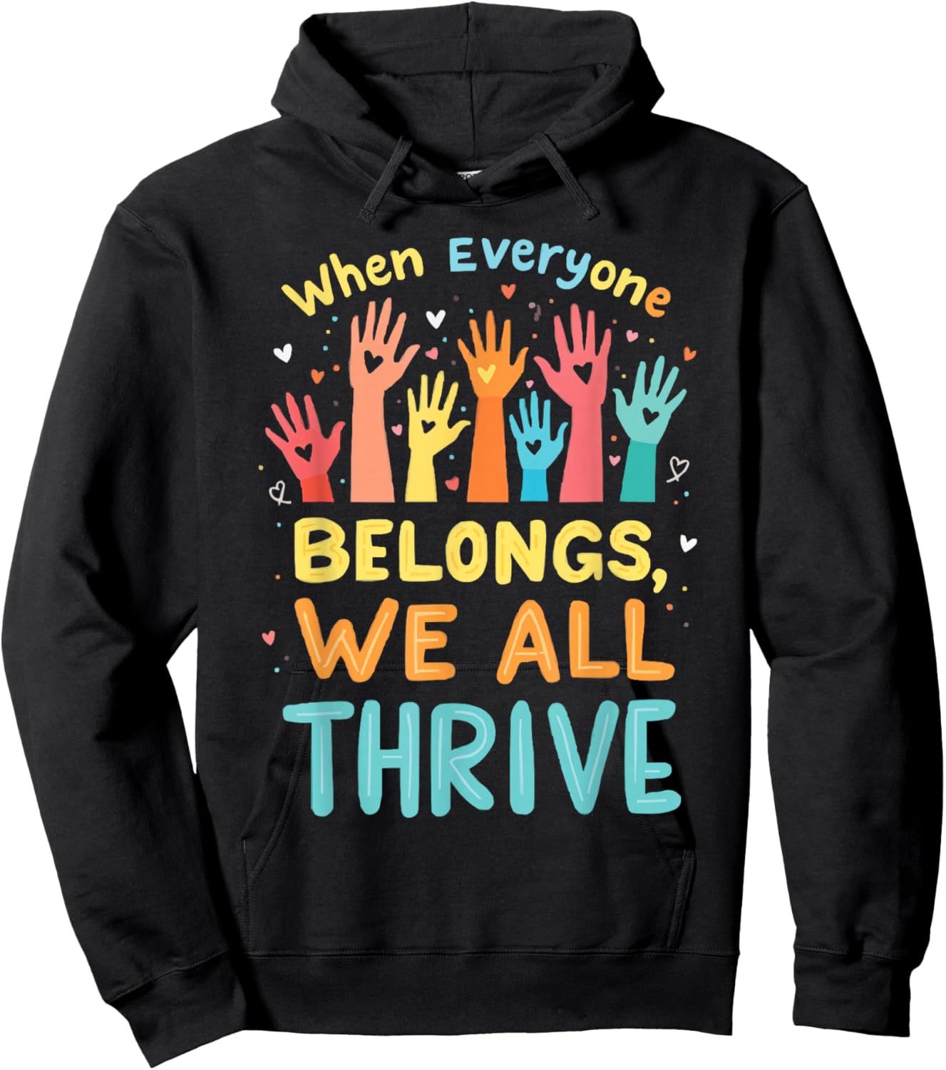 Inclusion Belonging Include All Autism ADHD Inclusivity Hoodie - Hoodie | Black