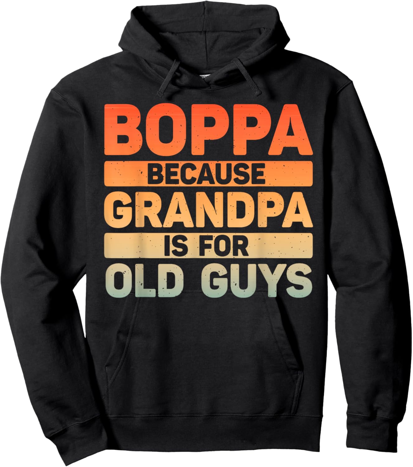 Boppa Design For Grandpa From Grandkids Father's Day Boppa Hoodie - Hoodie | Black