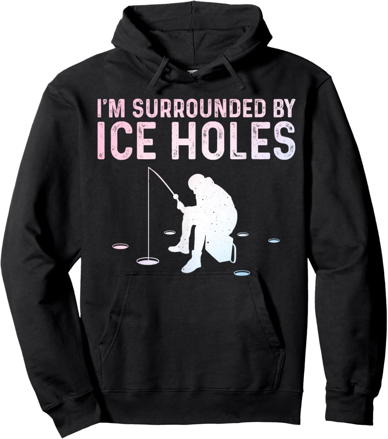 Funny Ice Fishing Novelty Women Ice Fishing Lover Hoodie - Hoodie | Black