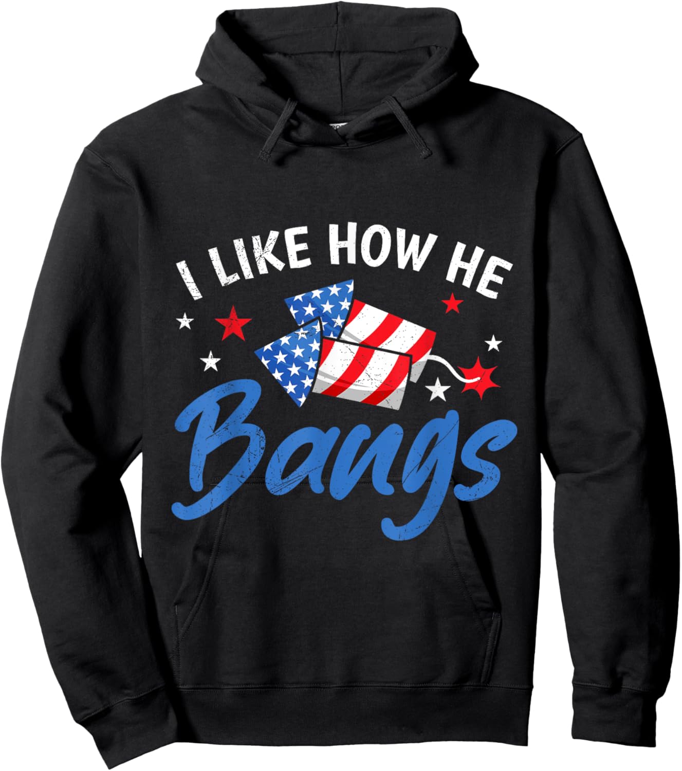 Fireworks I LIKE HOW HE BANGS Funny Pyrotechnics Wife Hoodie - Hoodie | Black