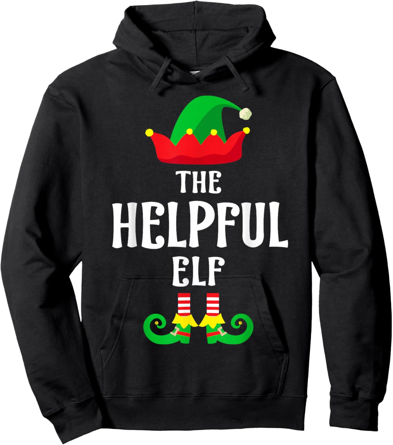 The Helpful Elf Christmas Family Matching Group Hoodie - Hoodie | Black