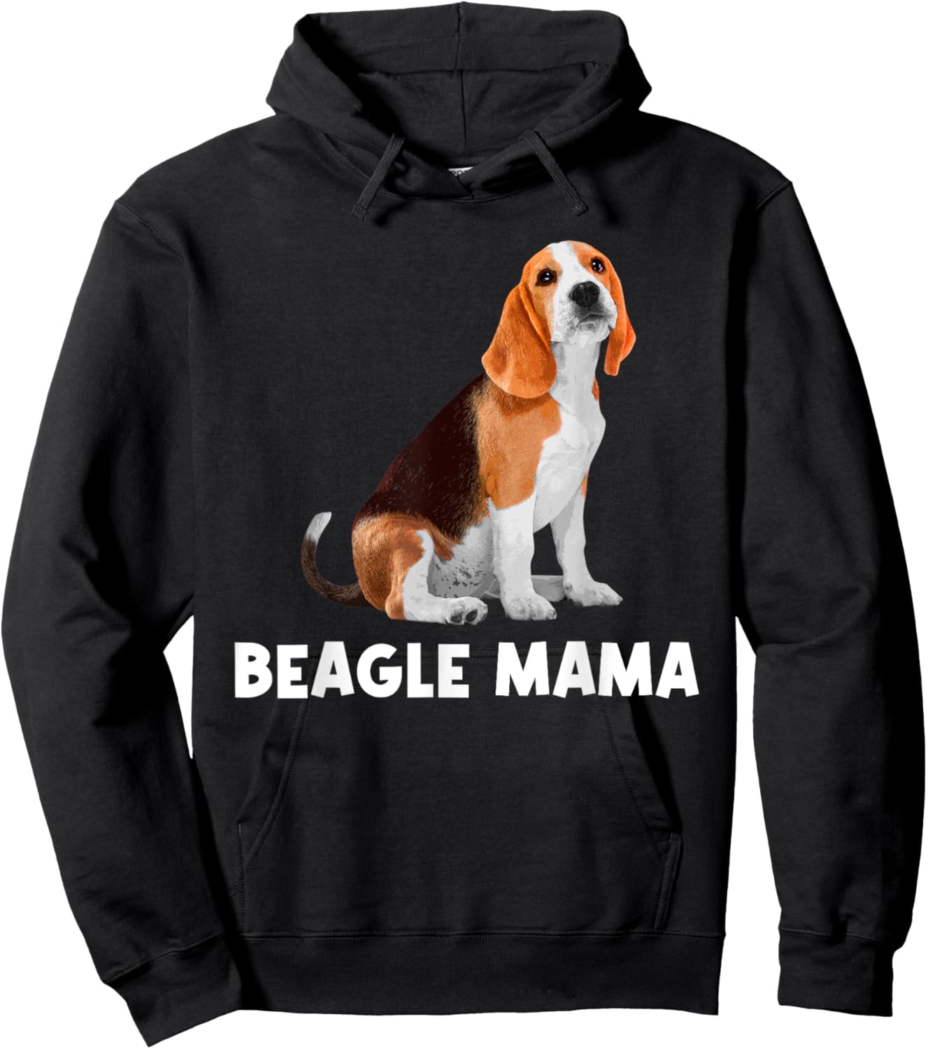 Beagle Gift Beagle Lover Dog Accessories & Stuff Women's Beagle Mama Art Black Small Classic Fit Short Sleeve Pull On 1 Count Hoodie - Hoodie | Black