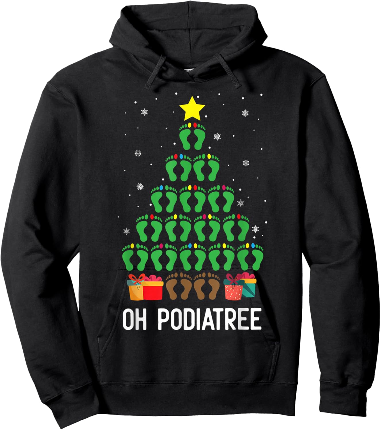 Oh Podiatree Chiropodist Podiatrist Christmas Podiatry Hoodie - Hoodie | Black