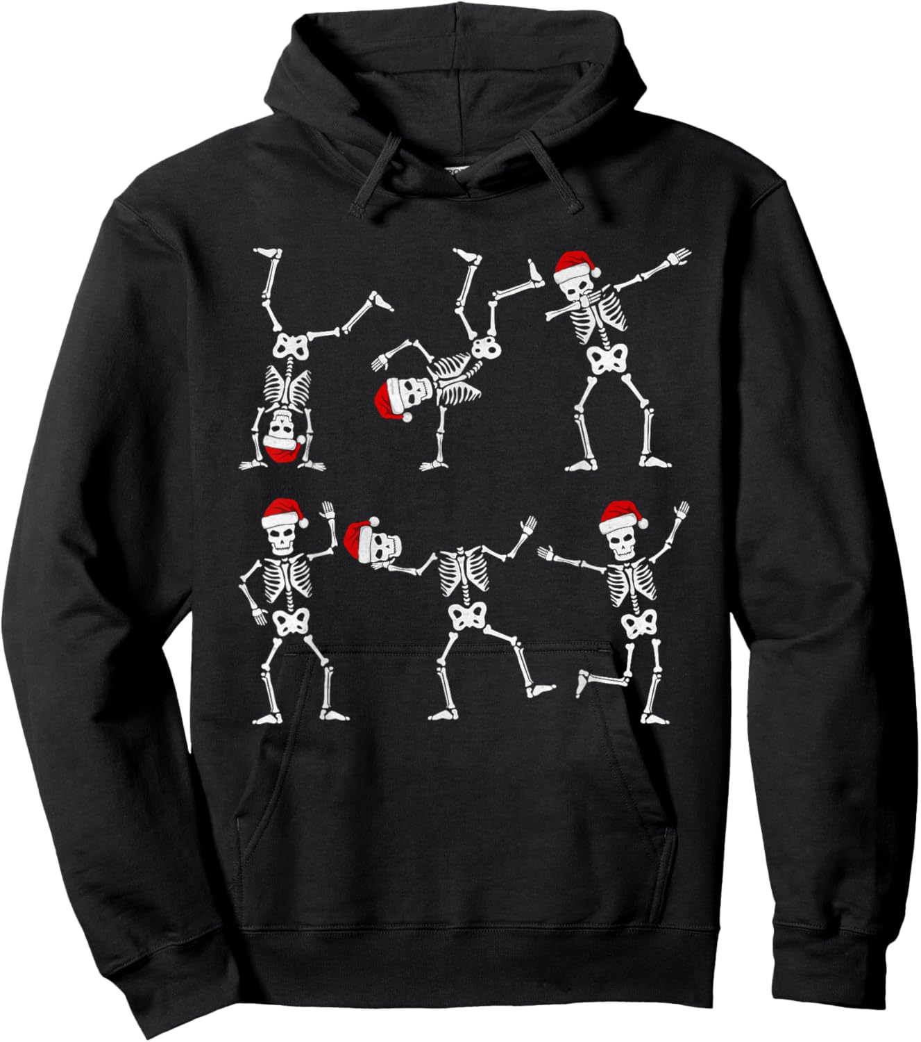Christmas Boys Kids Toddler Dancing Skeleton hat Christmas Hoodie - Hoodie | Black