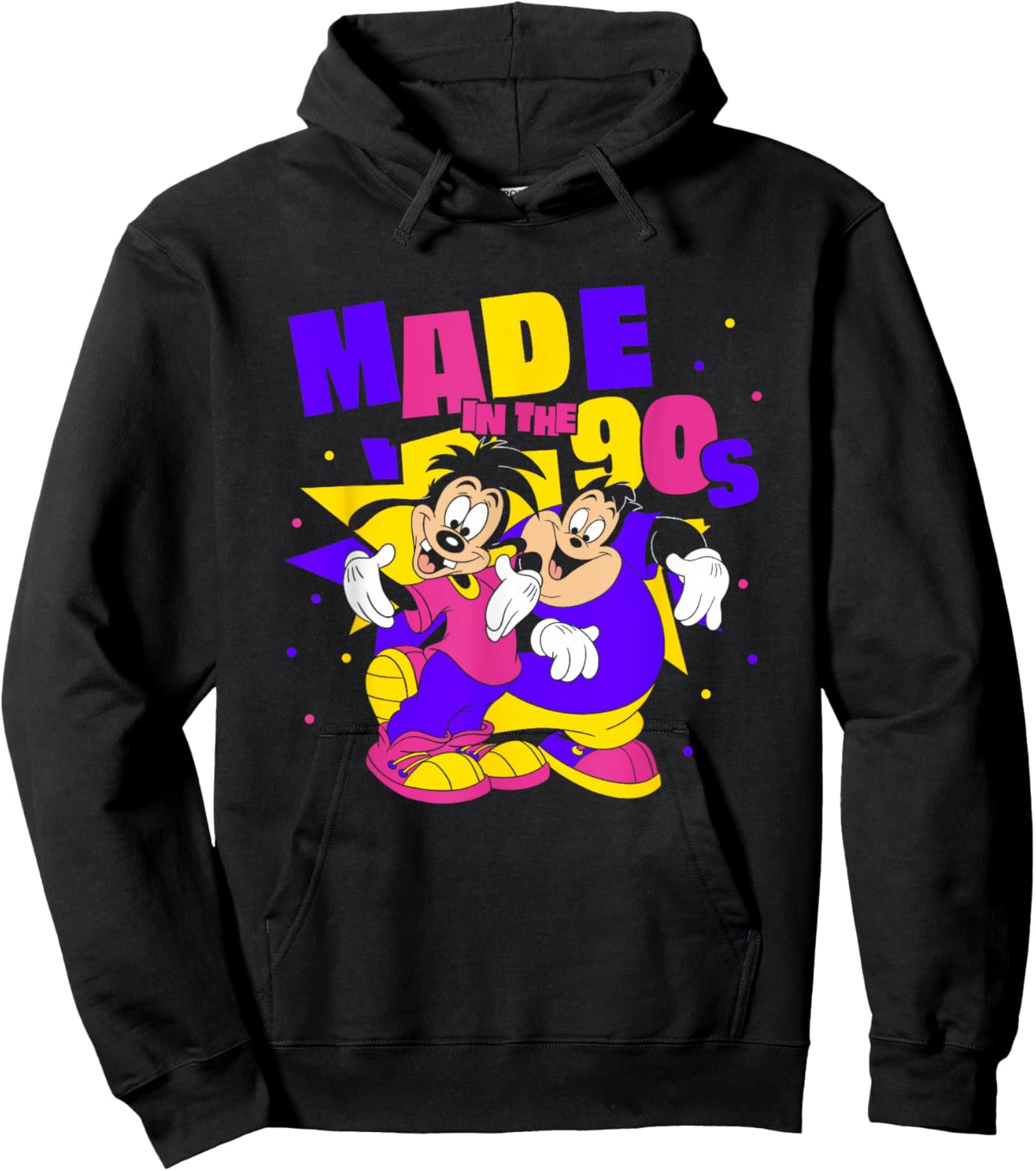 Disney A Goofy Movie Max P.J Made In The 90's Retro Logo Hoodie - Hoodie | Black