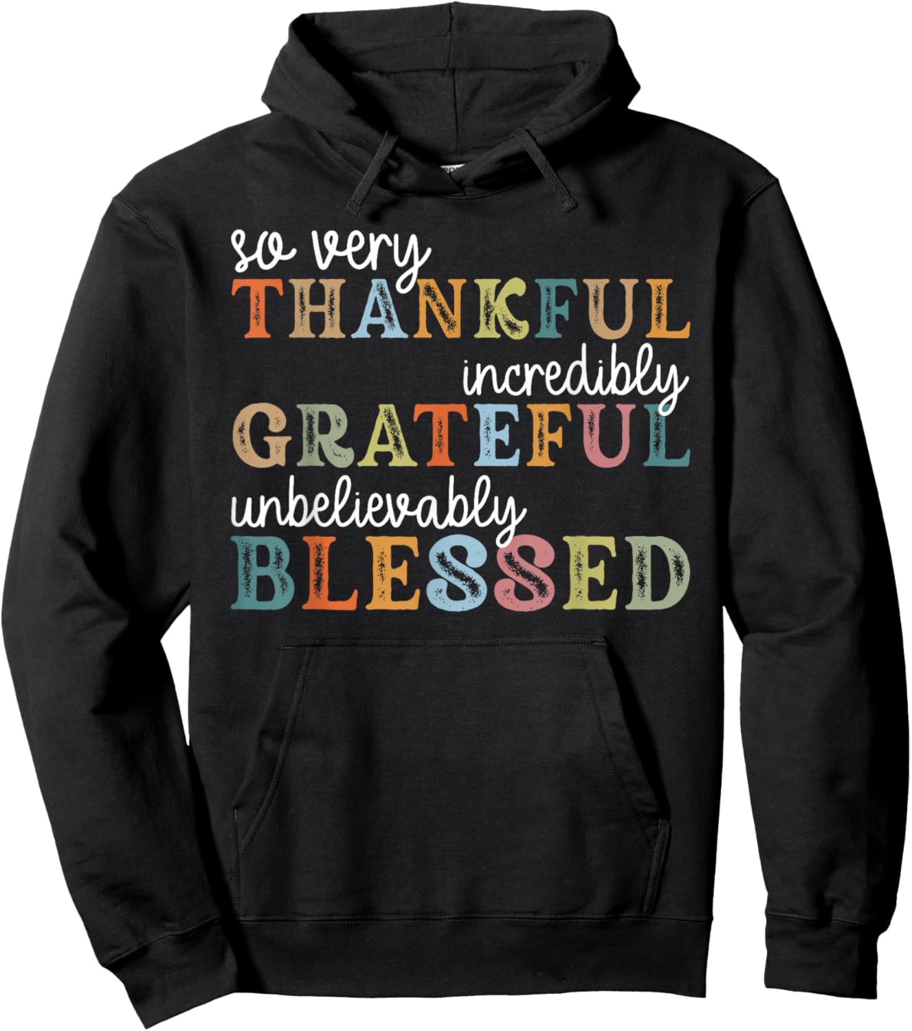 Thanksgiving Thankful Grateful Blessed Thanksgiving Thankful Hoodie - Hoodie | Black