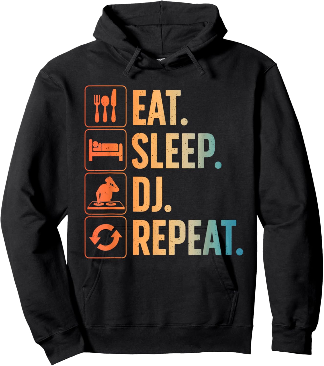 Cool DJ Art Women Disc Jockey Music Producer EDM DJ Hoodie - Hoodie | Black