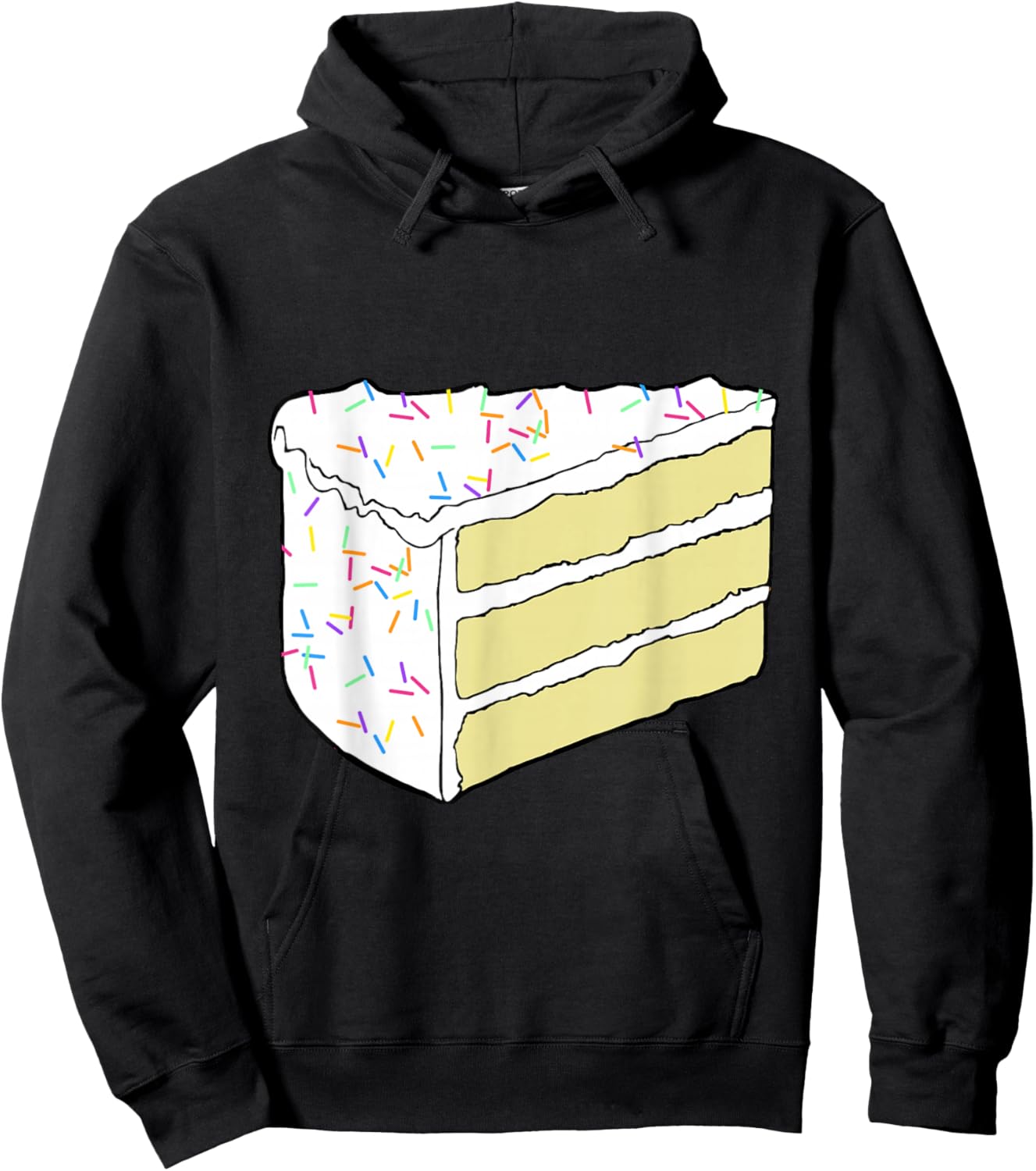 White Vanilla Cake Halloween Costume Food Dress Up Cosplay Hoodie - Hoodie | Black