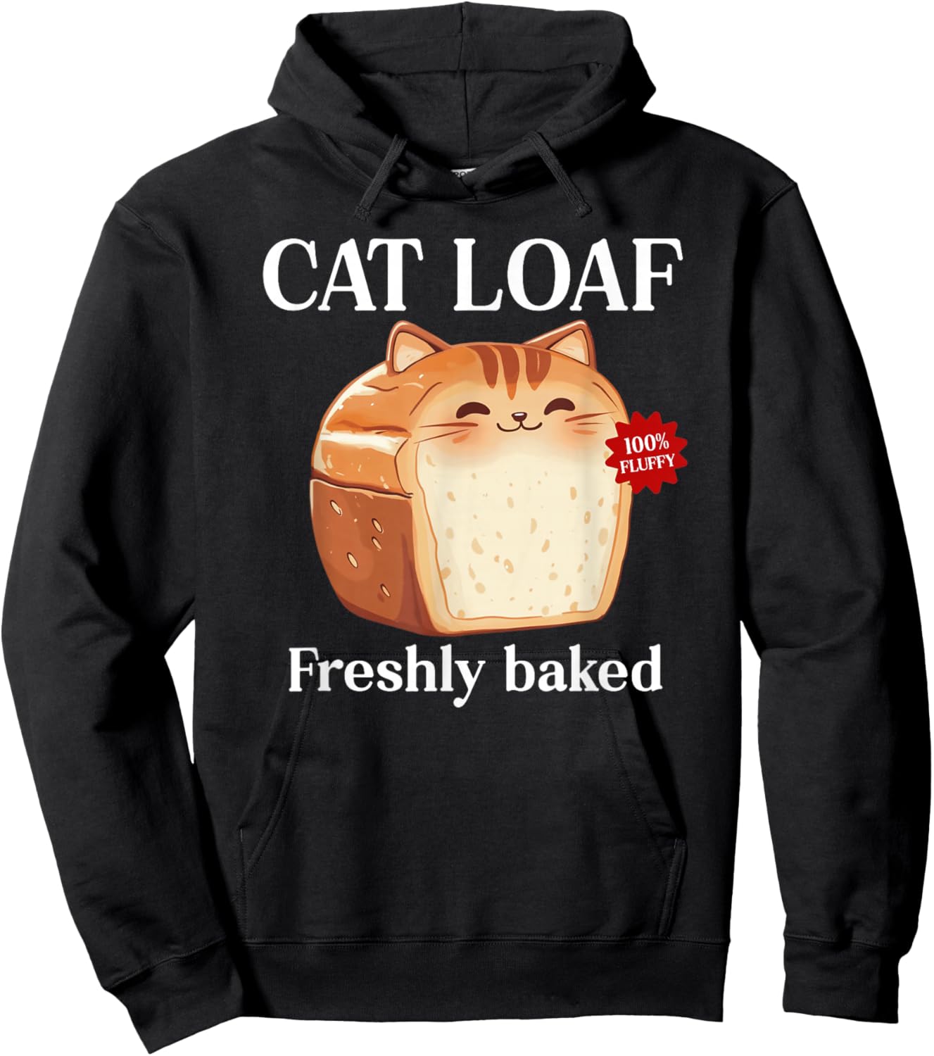 Cute Cat Loaf Of Bread Funny Cat Hoodie - Hoodie | Black