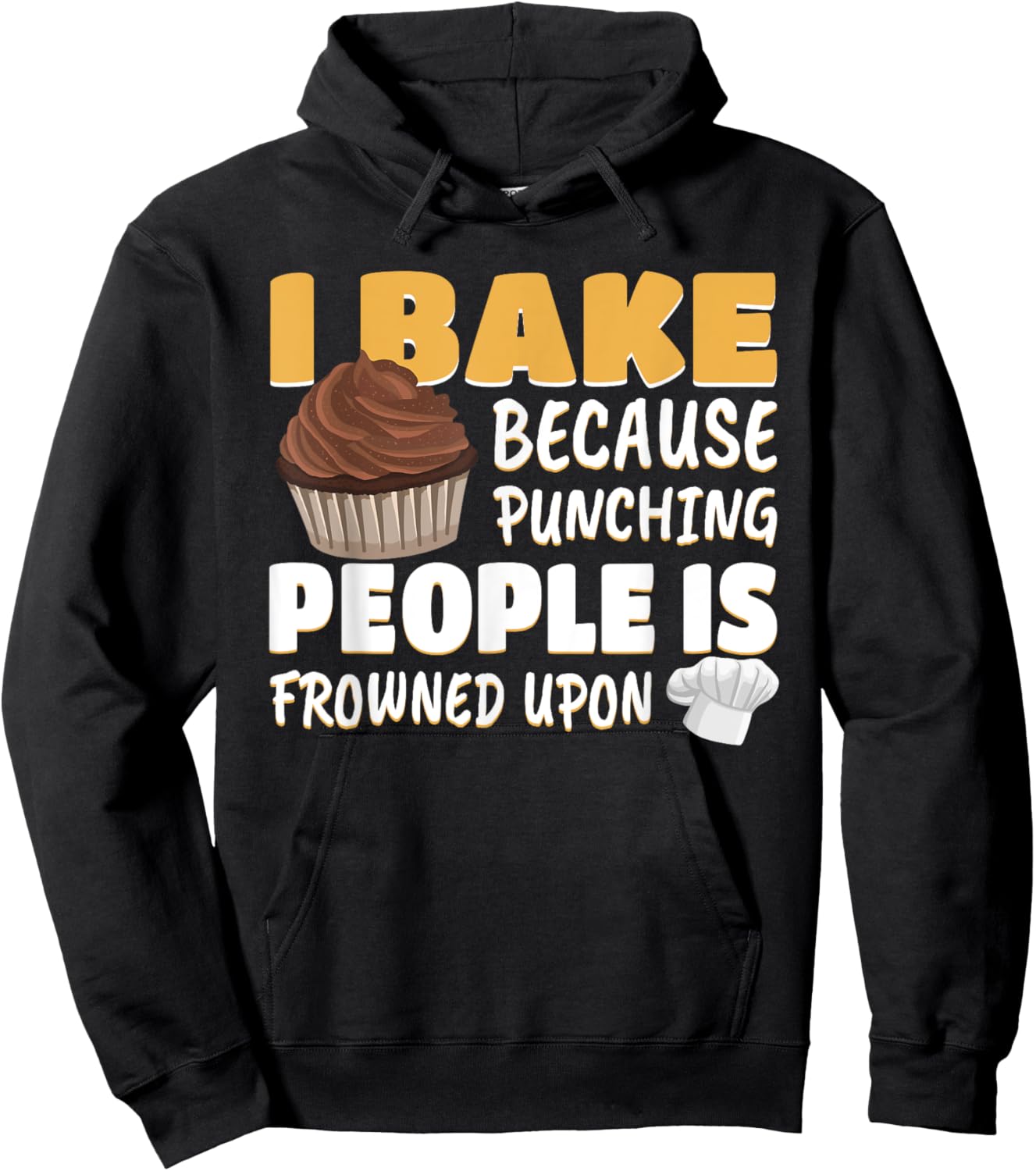 Funny Cupcake Baker Cake Pastry Breadmaking Baking Lover Gag Hoodie - Hoodie | Black