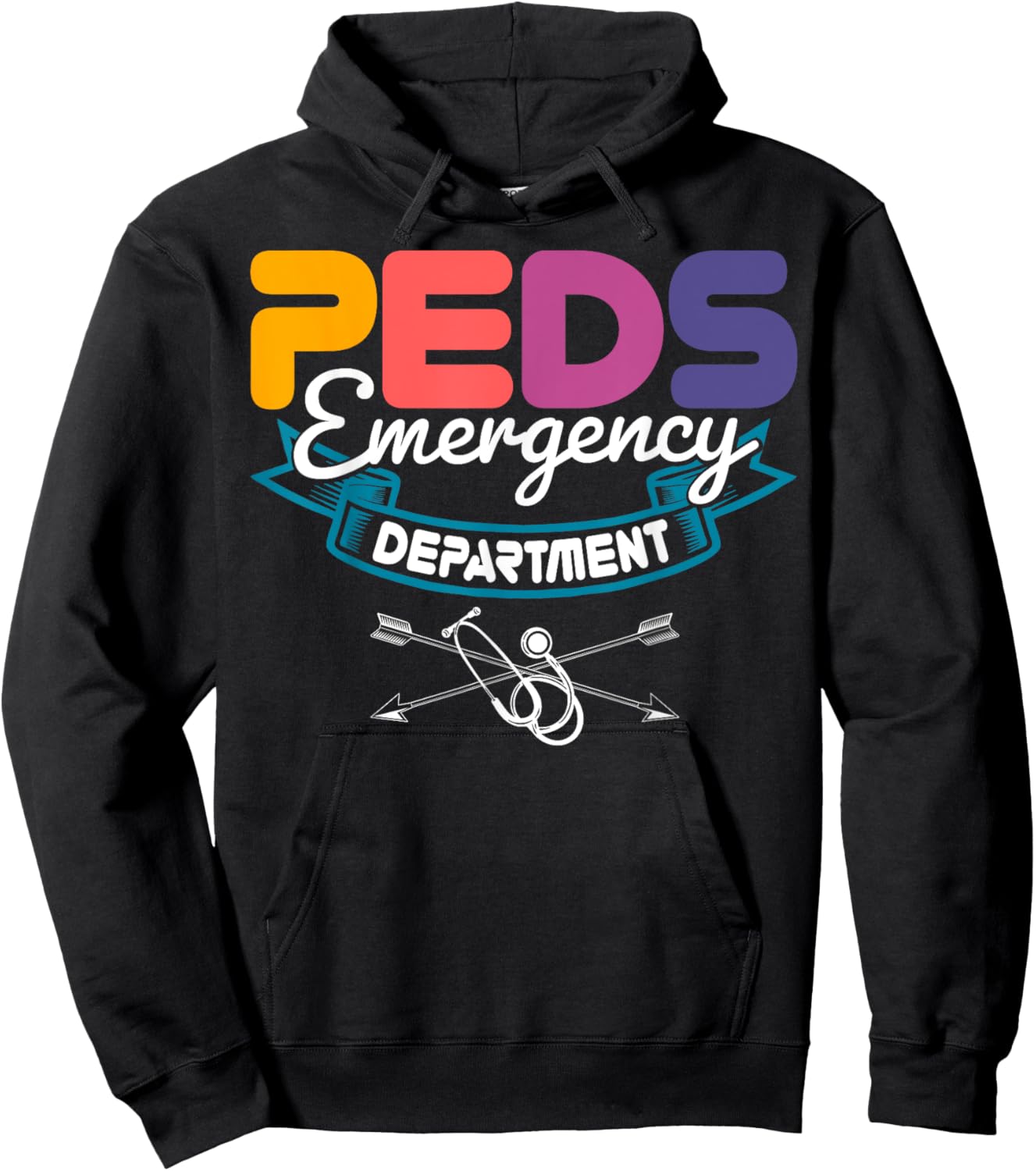 PEDS Emergency Department Medical Pediatrician ER Nurse Hoodie - Hoodie | Black