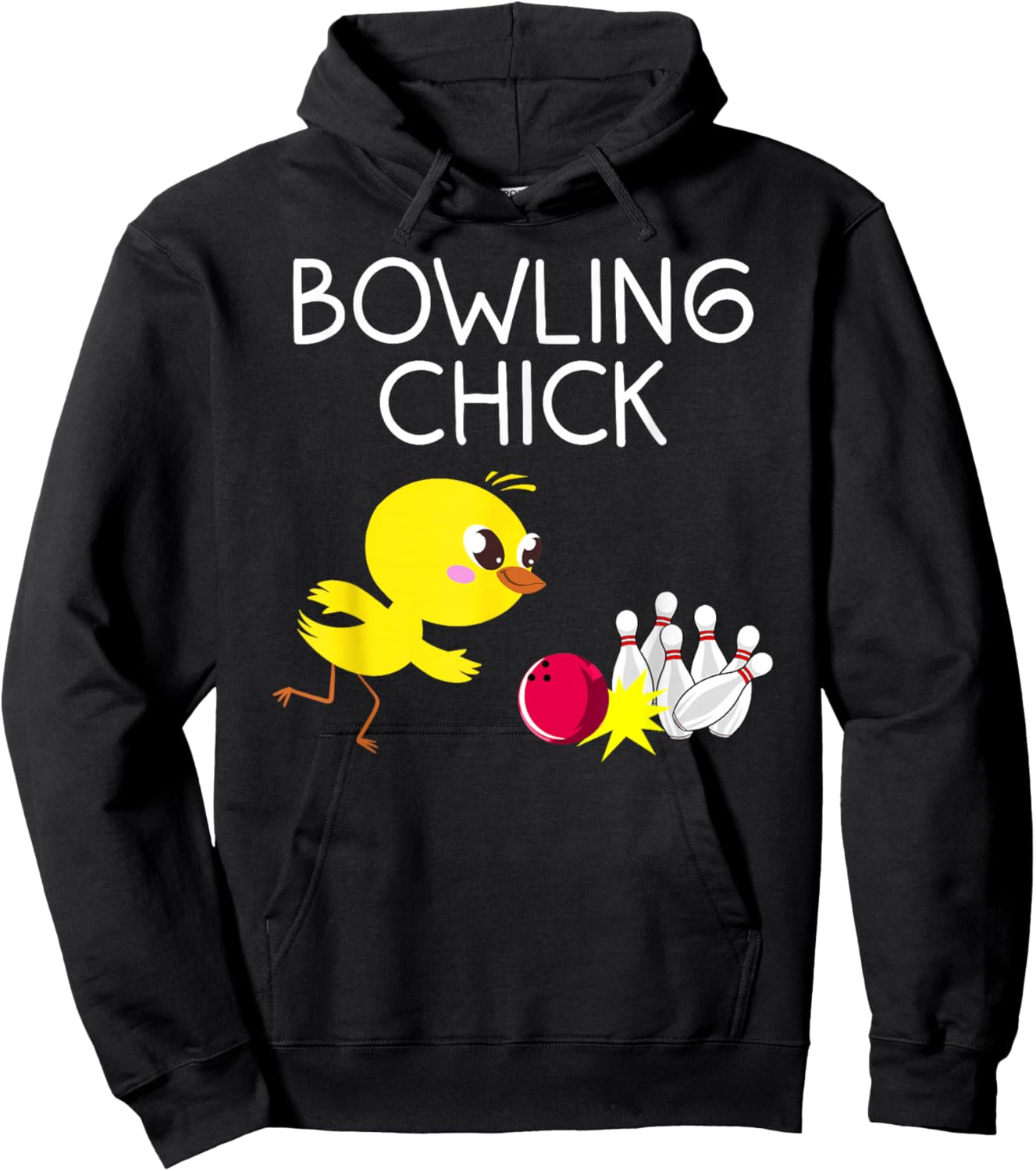 Funny Bowling Design for Girls Women Bowler Bowling Lover Hoodie - Hoodie | Black