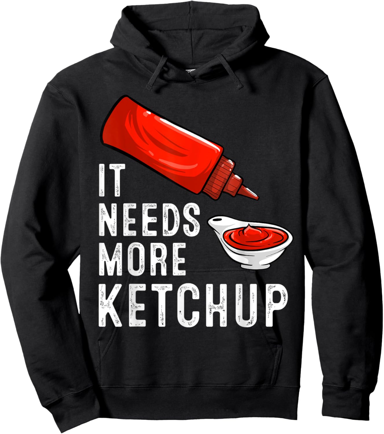 Funny Ketchup Design Women Kids Catsup Lover Ketchup Hoodie - Hoodie | Black
