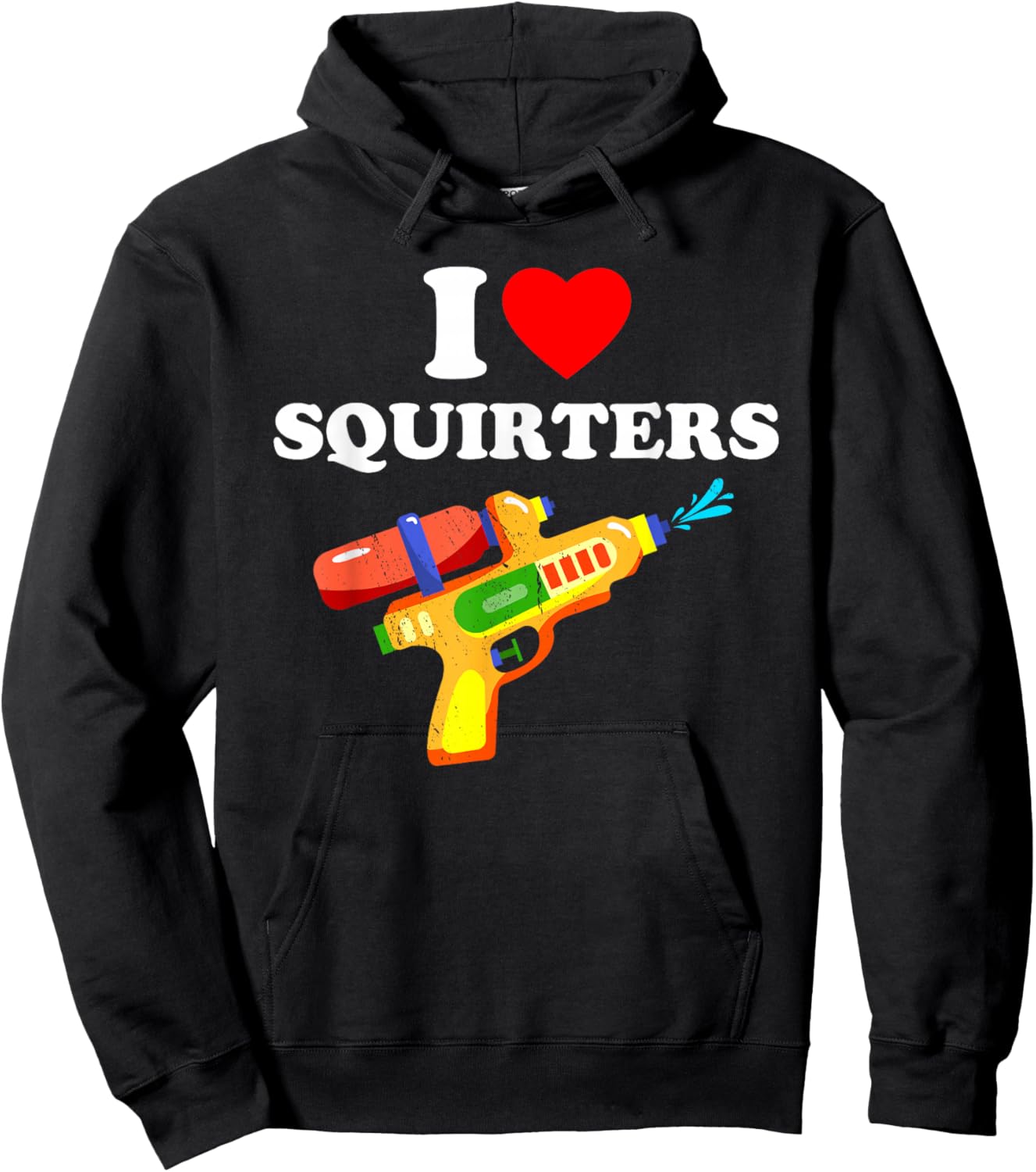 I Love Squirters Retro Design Fun 80's 90's Vintage Hoodie - Hoodie | Black