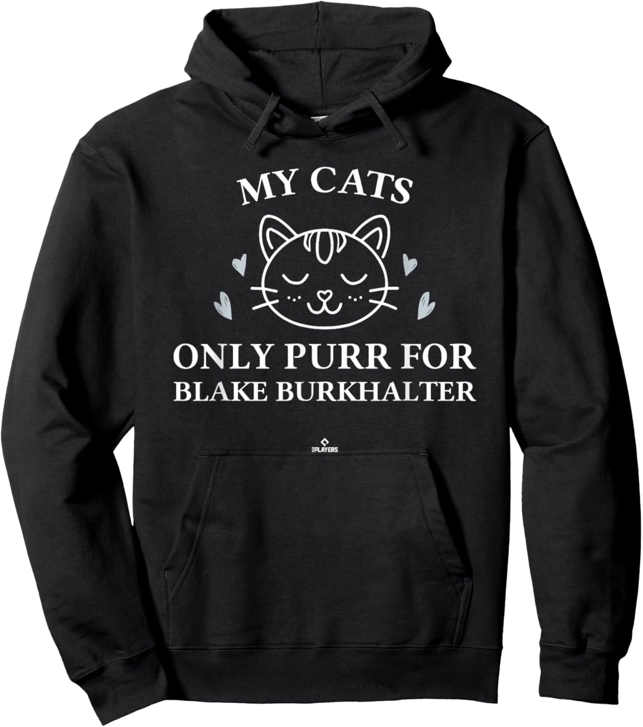 Cat Lovers for Blake Burkhalter Prospect Baseball Fan Gear Hoodie - Hoodie | Black
