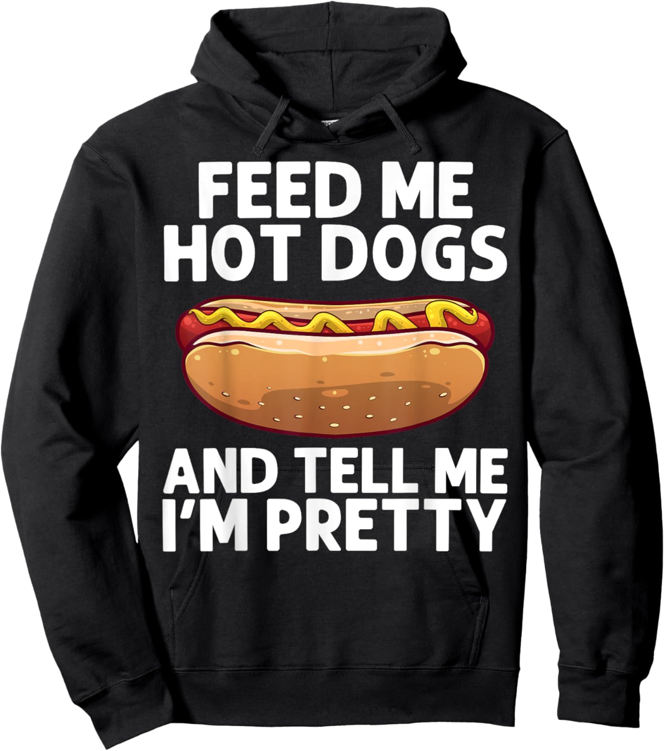 Funny Hot Dog Art Women Kids Hot Dog Stand Hot Dog Hoodie - Hoodie | Black
