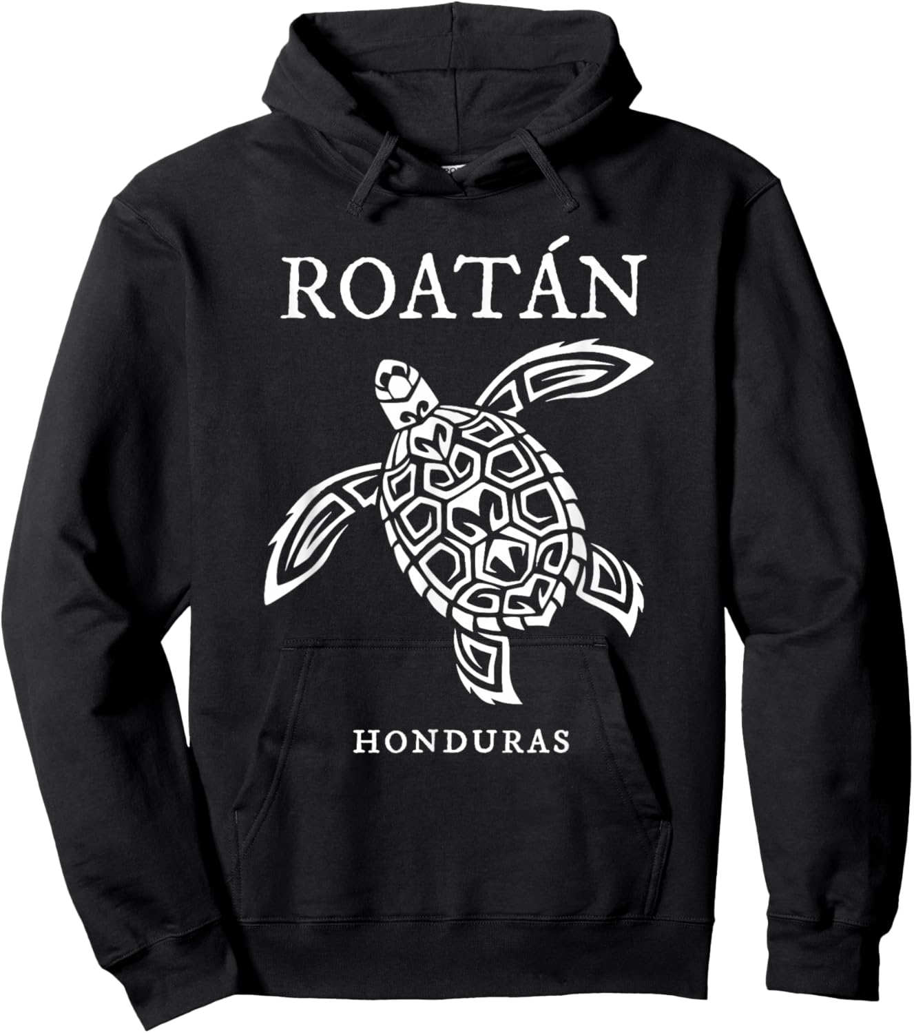 Vintage Roatan Honduras Sea Turtle Vacation Souvenir Hoodie - Hoodie | Black