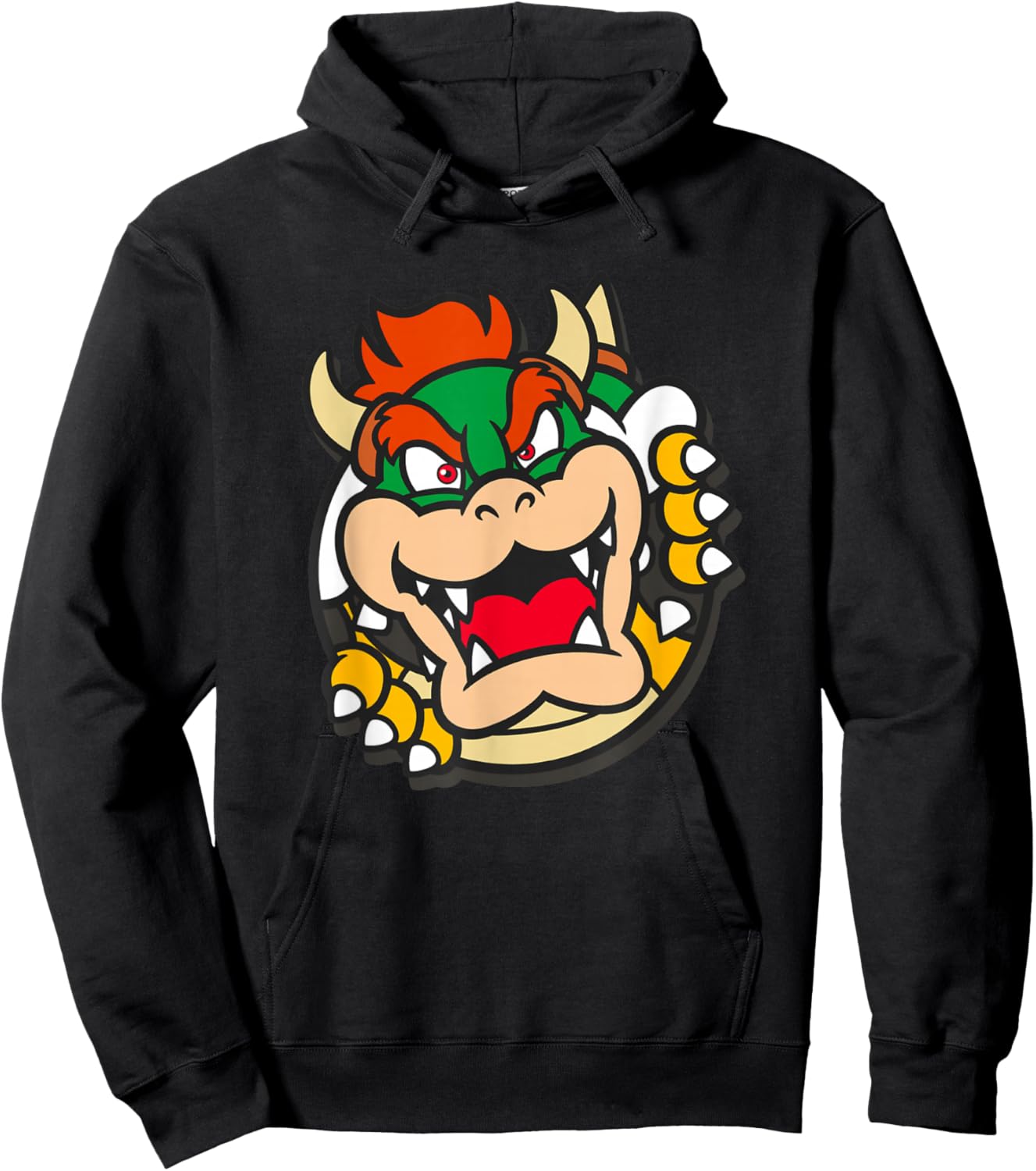 Super Mario Bowser Koopa Pop Out Portrait Hoodie - Hoodie | Black