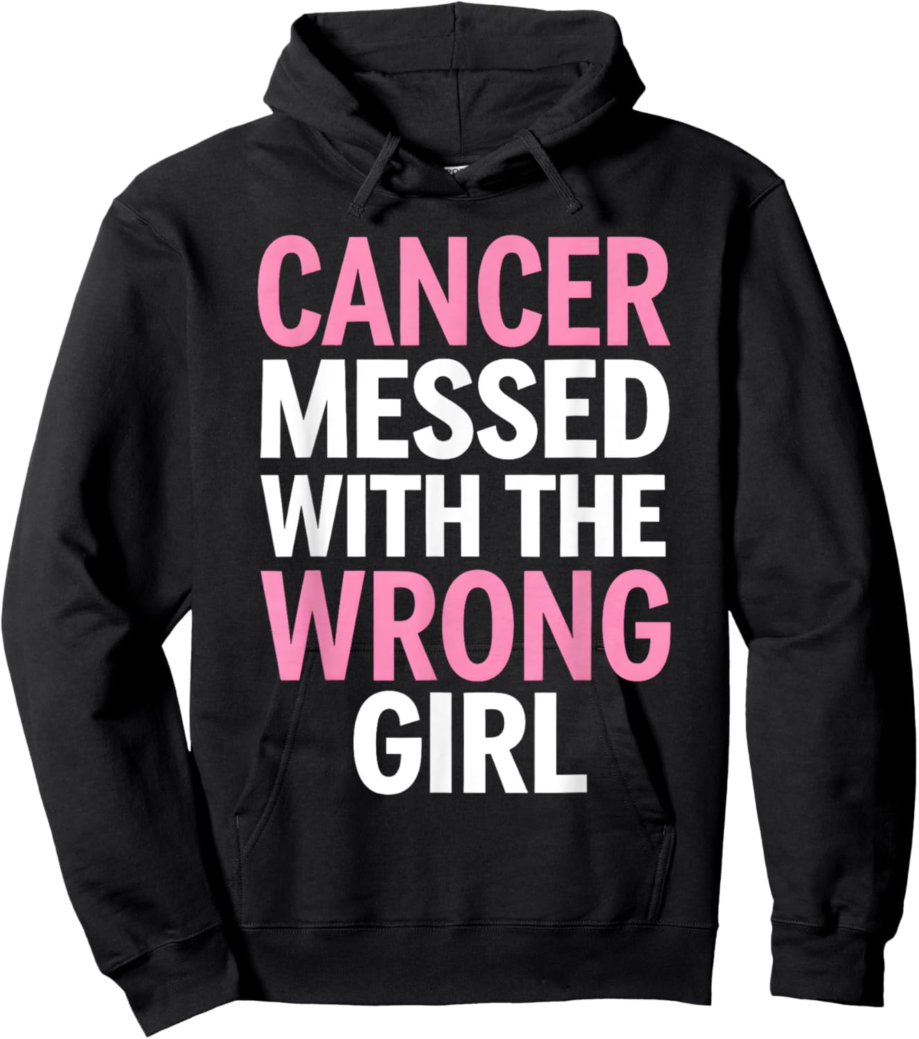 Cancer Messed With the Wrong Girl Hoodie - Hoodie | Black