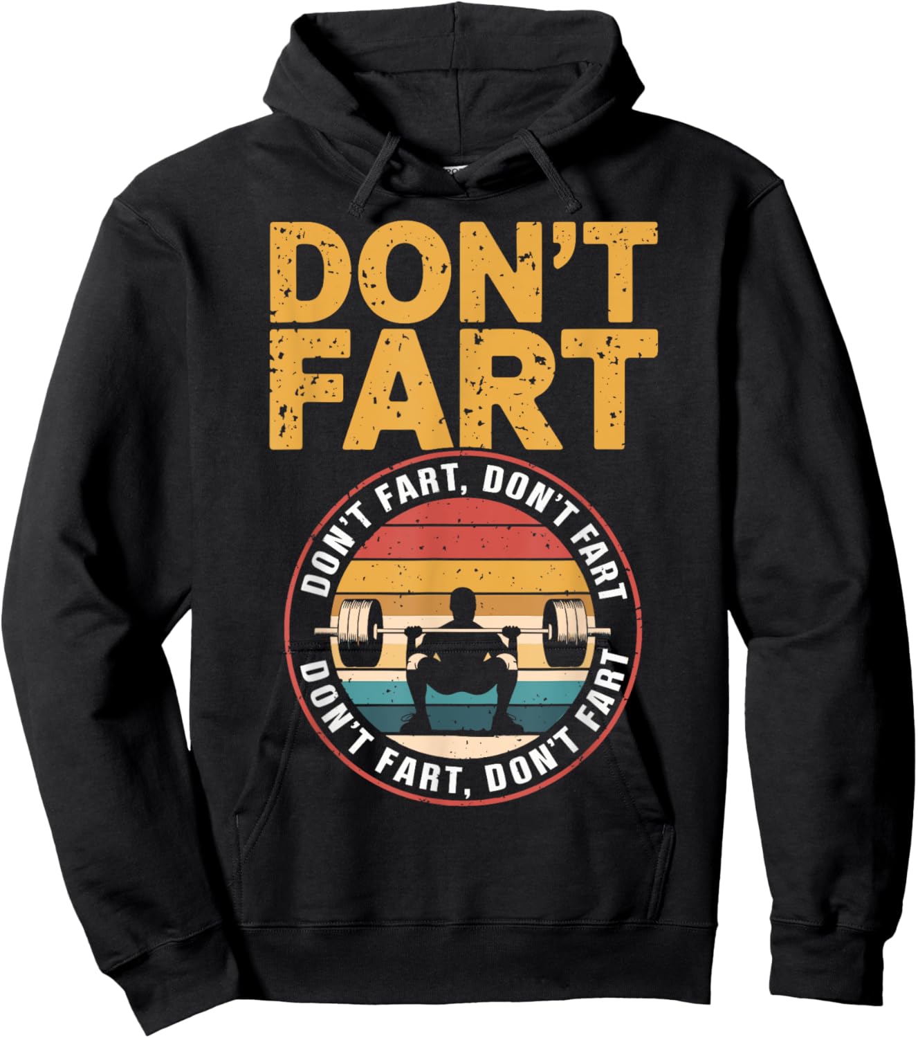 Lift Loud, Stay Strong Adult Retro Humorous Fitness - Black, Small, Short Sleeve Hoodie - Hoodie | Black