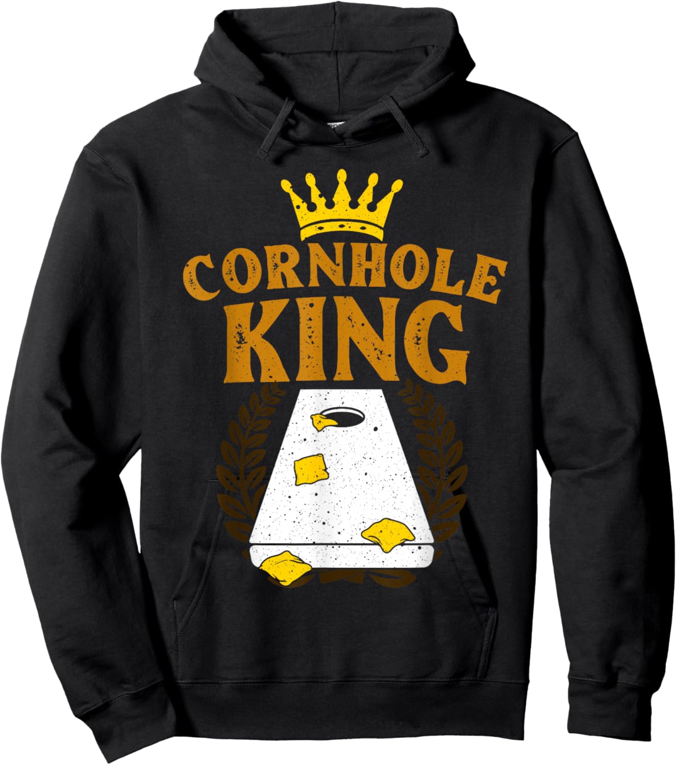 Cool Cornhole Art Dad Boys Corn Hole Player Cornhole Hoodie - Hoodie | Black