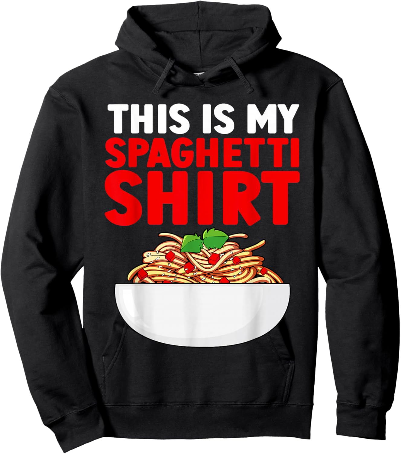 Cute Spaghetti Art Women Kids Pasta Spaghetti Lover Hoodie - Hoodie | Black